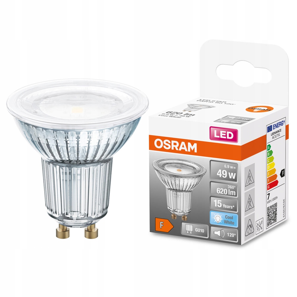 

Żarówka Led Halogen GU10 6,9W=49W 4000K Osram