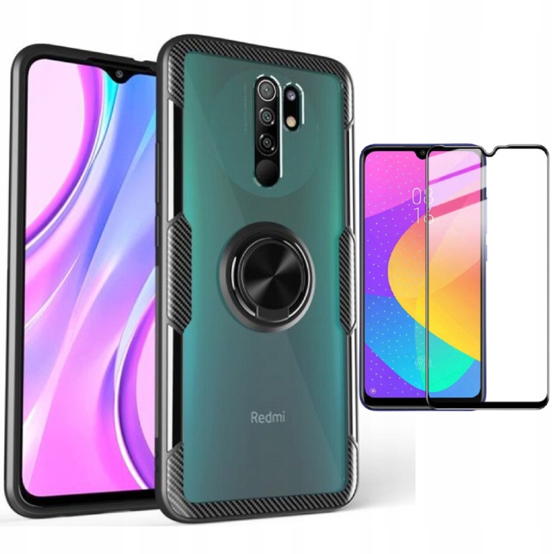 

Etui Ring Holder Obudowa Do Xiaomi Redmi 9 + Szkło
