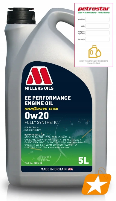 Millers Ee Performance 0V20 5 L