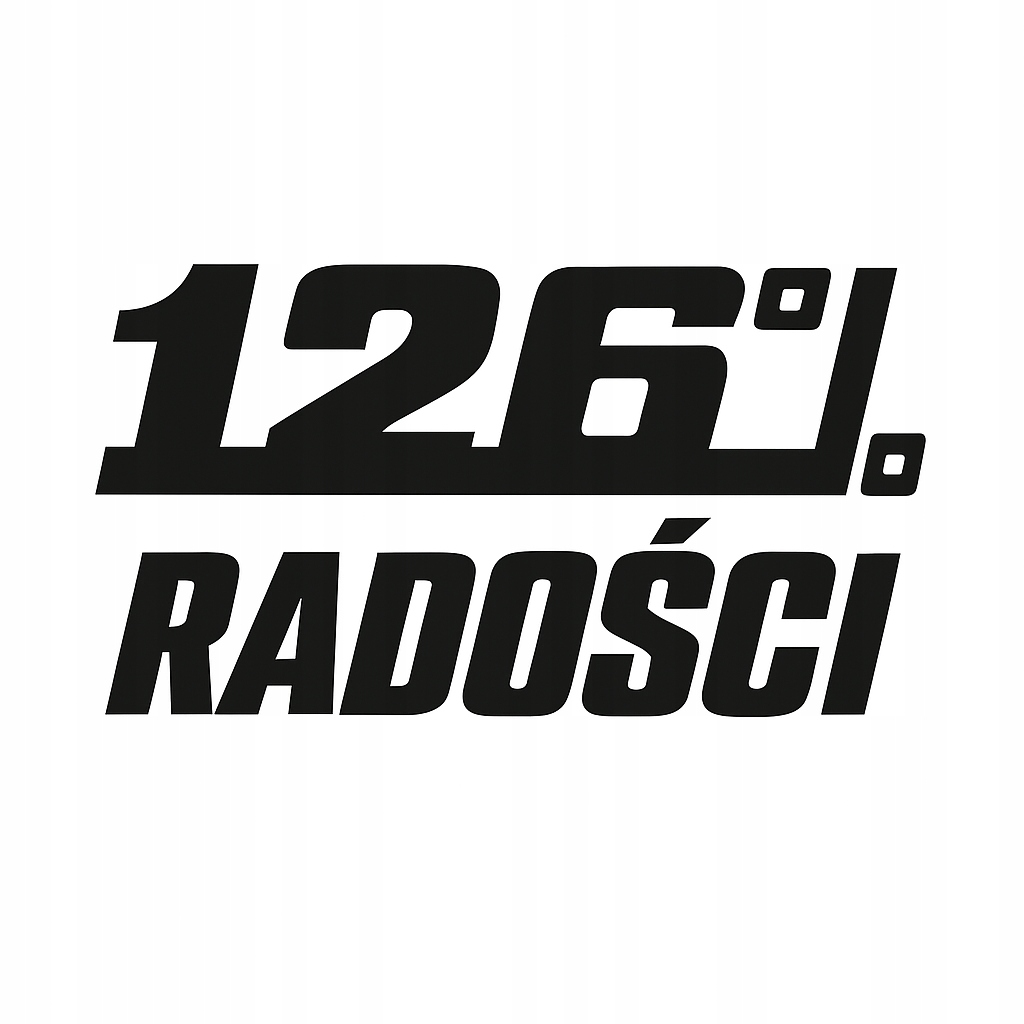 126% Radości naklejka na auto,