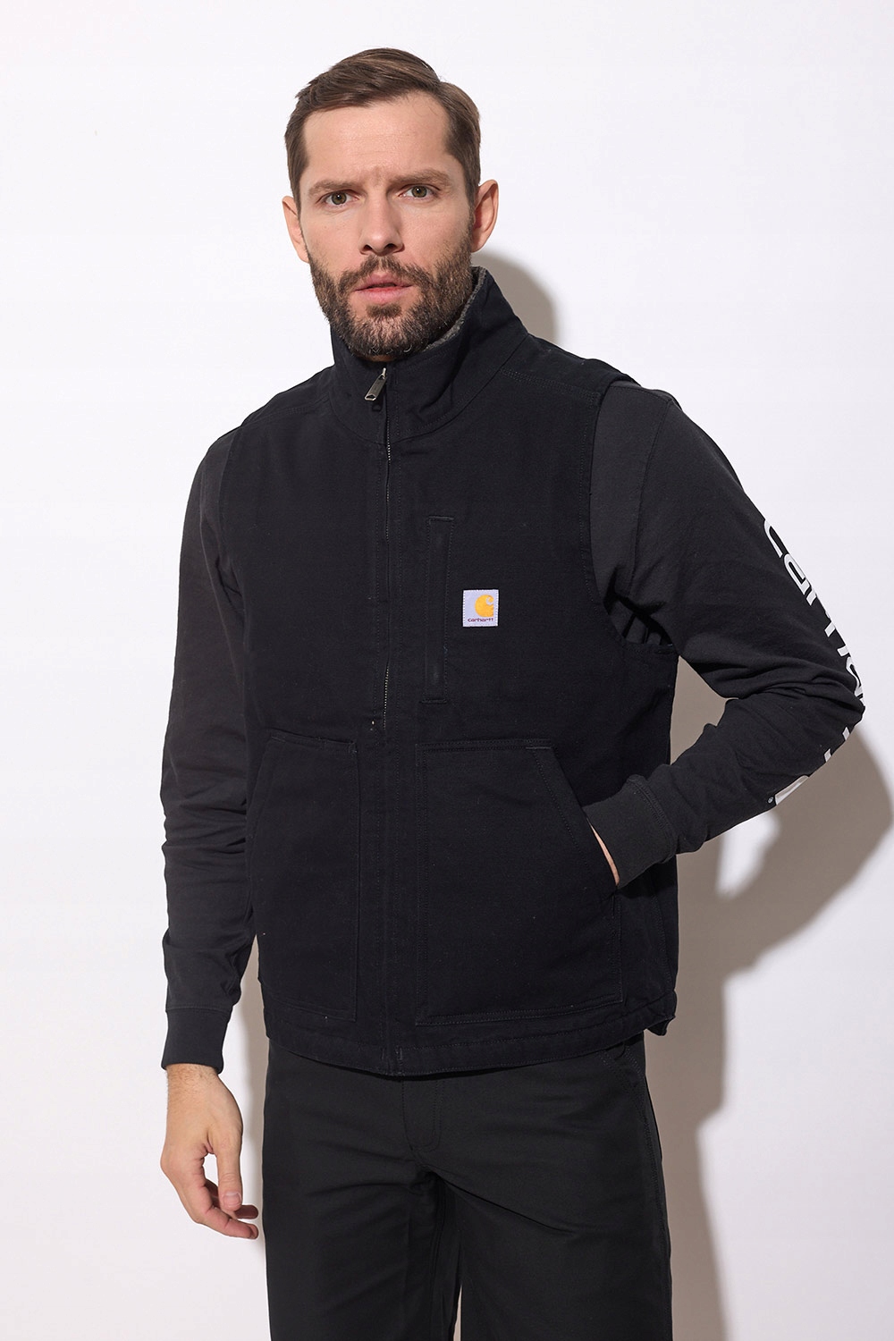 Vesta Carhartt Washed Duck Sherpa