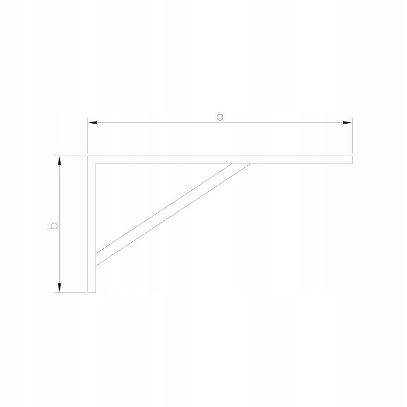 Wspornik półki kątownik OCYNK 300x200x4mm STAL Waga produktu z opakowaniem jednostkowym 0.01 kg
