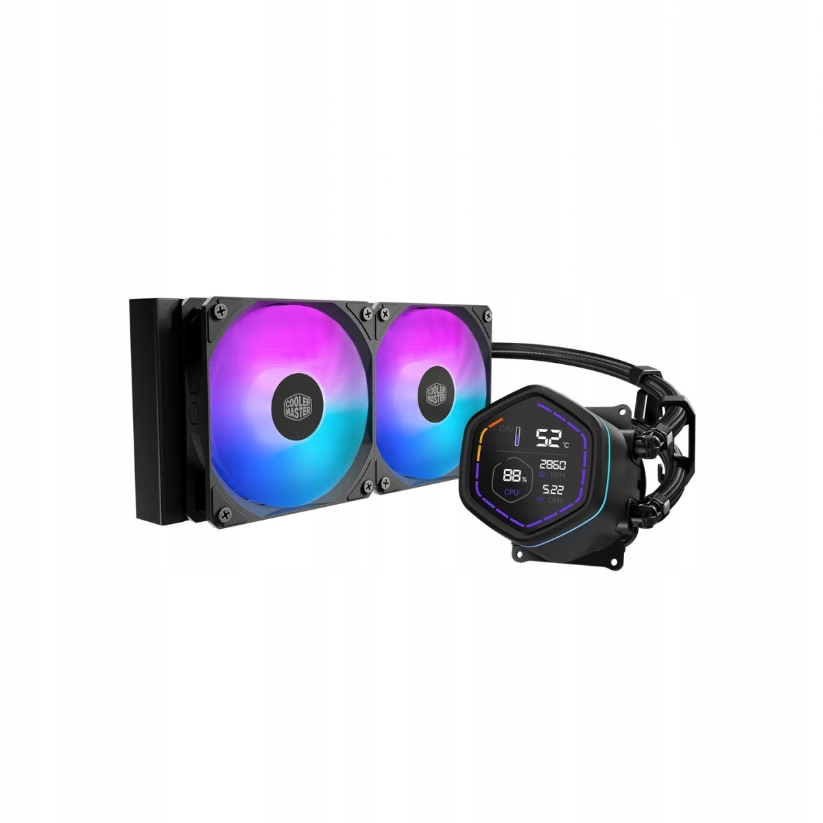 Chłodzenie wodne Cpu MasterLiquid Core Nex Digital 240 Argb czarne