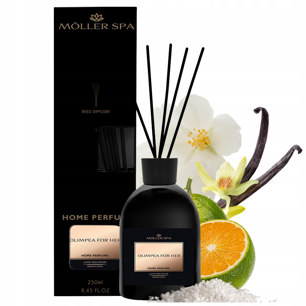 Levně Difuzér Olympea 250 ml Tyčinky Luxusní a dlouhotrvající vůně do domácnosti