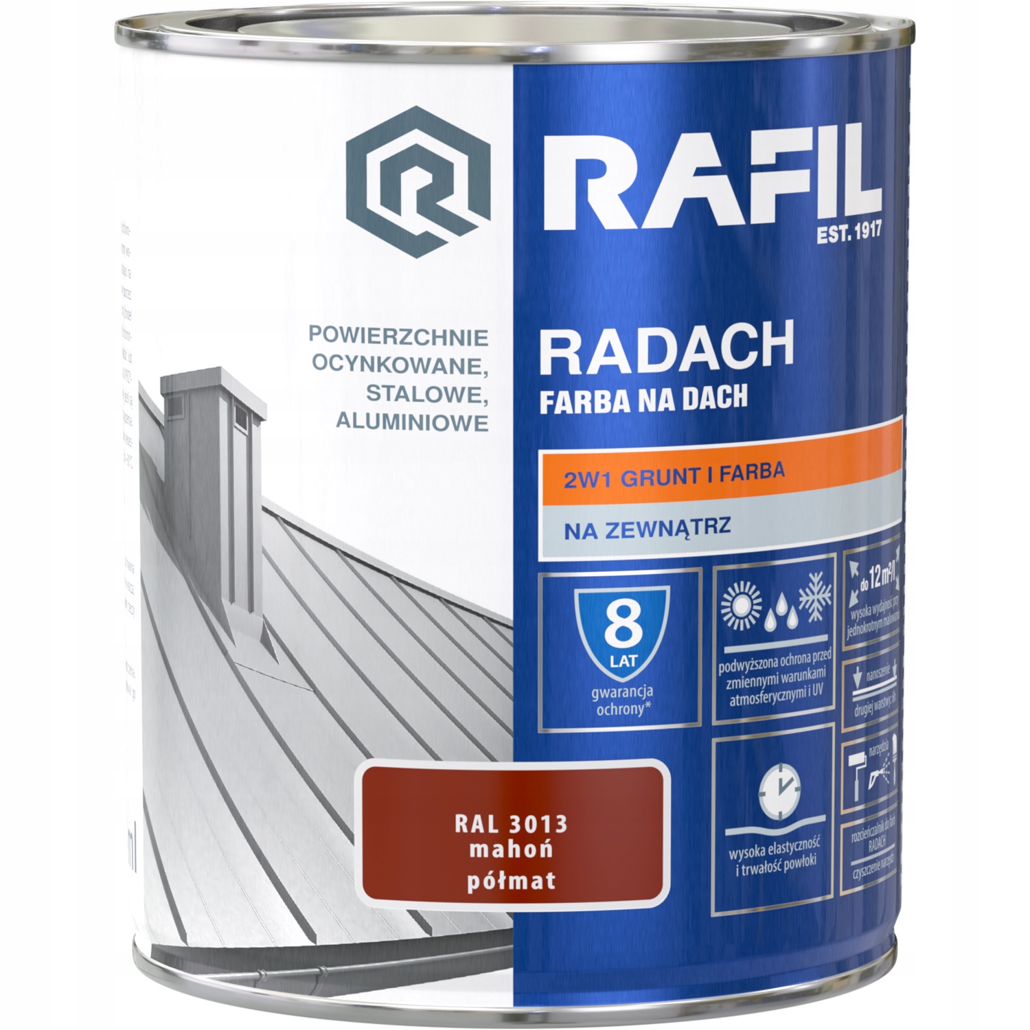Farba na dach RAFIL RADACH Mahoń 0,75L