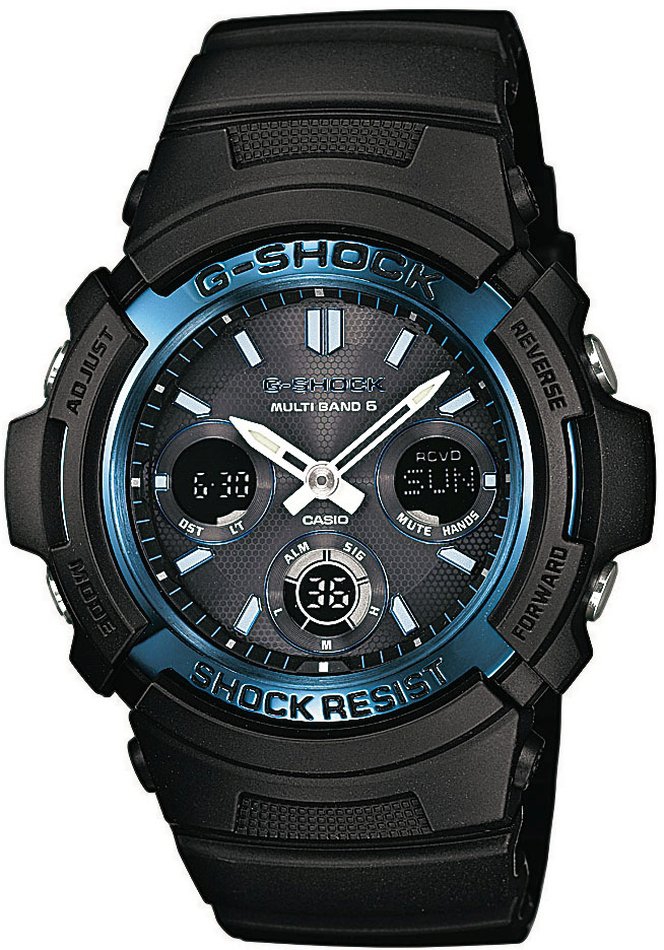 Zegarek męski G-shock AWG-M100A-1AER czarny sportowy wodoszczelne