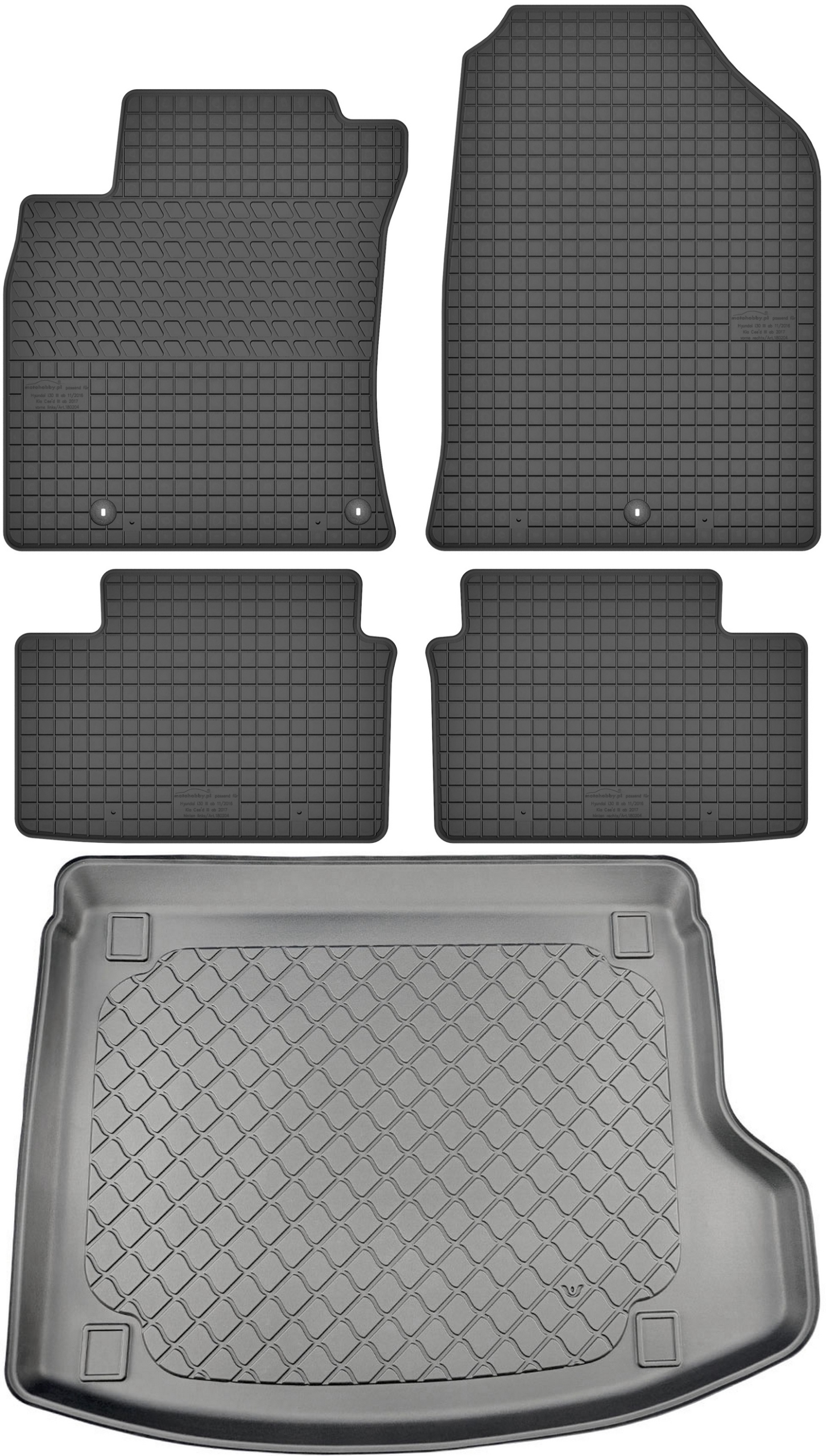 Hyundai i30 III Pd Coupe od roku 2020 Sada Koberce batožinový priestor