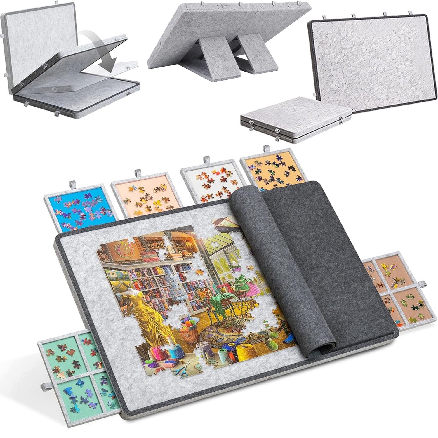 Mata Filcowa Do Układania Puzzli Na 1500 El. Plansza Podkładka Pod Puzzle