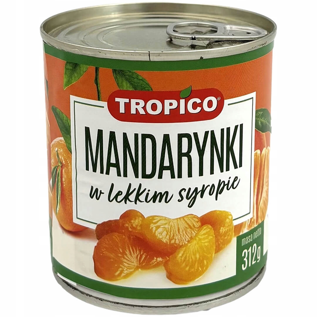TROPICO Mandarynki w Lekkim Syropie w Puszce 312g