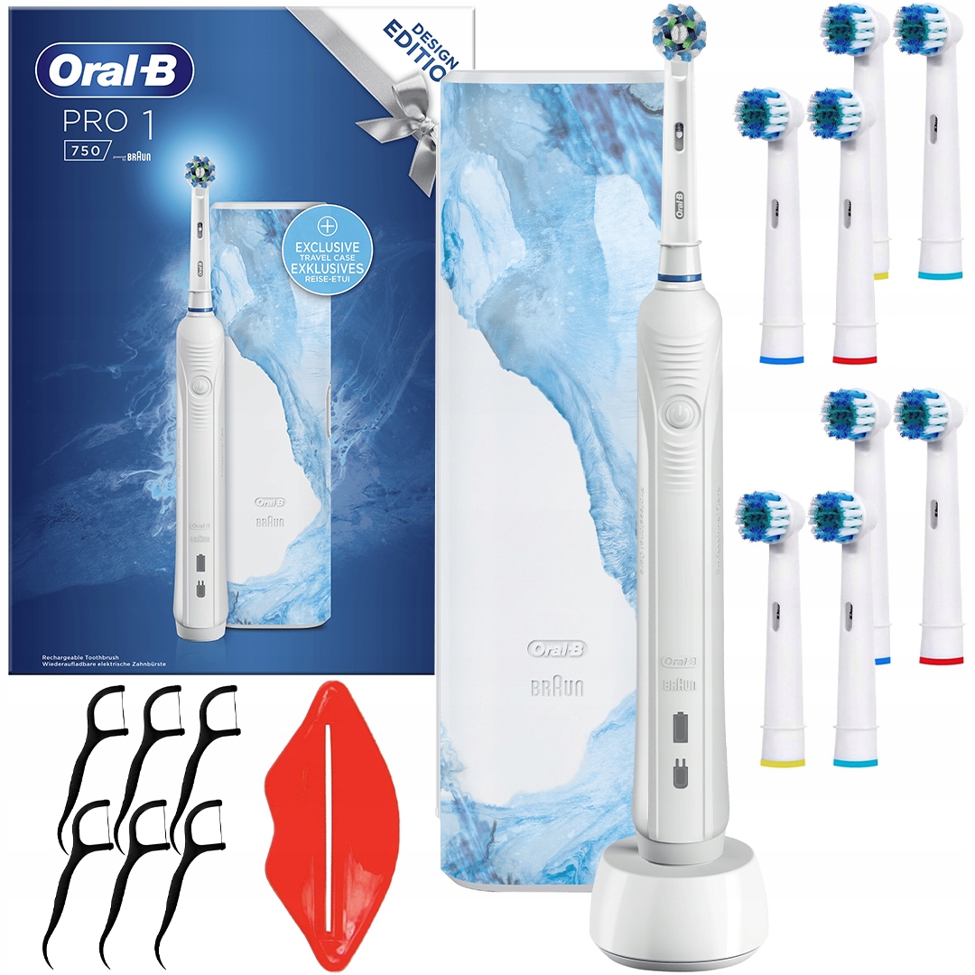 ORAL-B PRO 750 WHITE DESIGN EDITION SZCZOTECZKA Z ETUI + DODATKI - Sklep,  Opinie, Cena w | Zahnreinigung & Zahnpflege