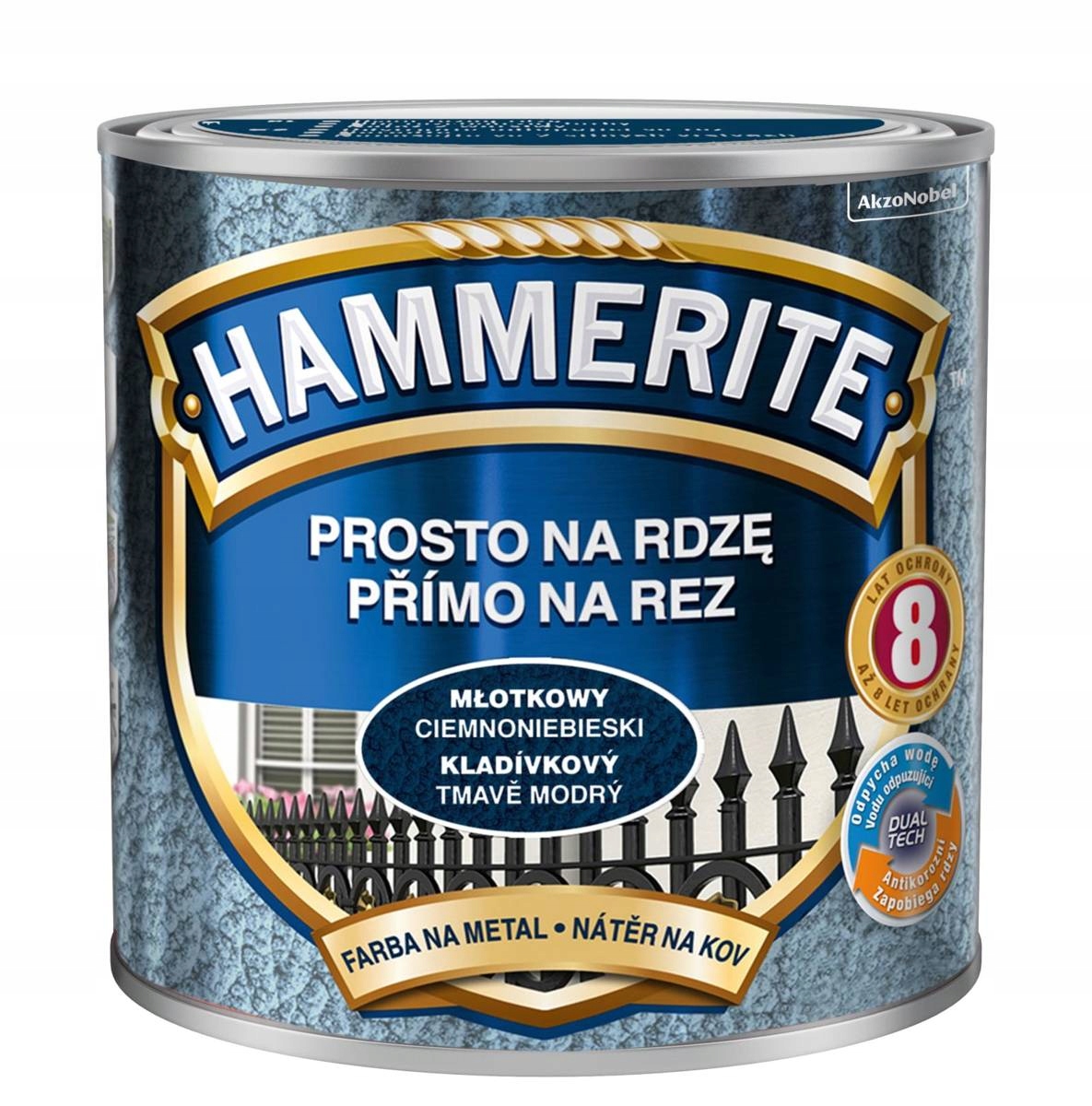 Hammerite Farba na rdzę 2,5L Niebieski Młotkowy