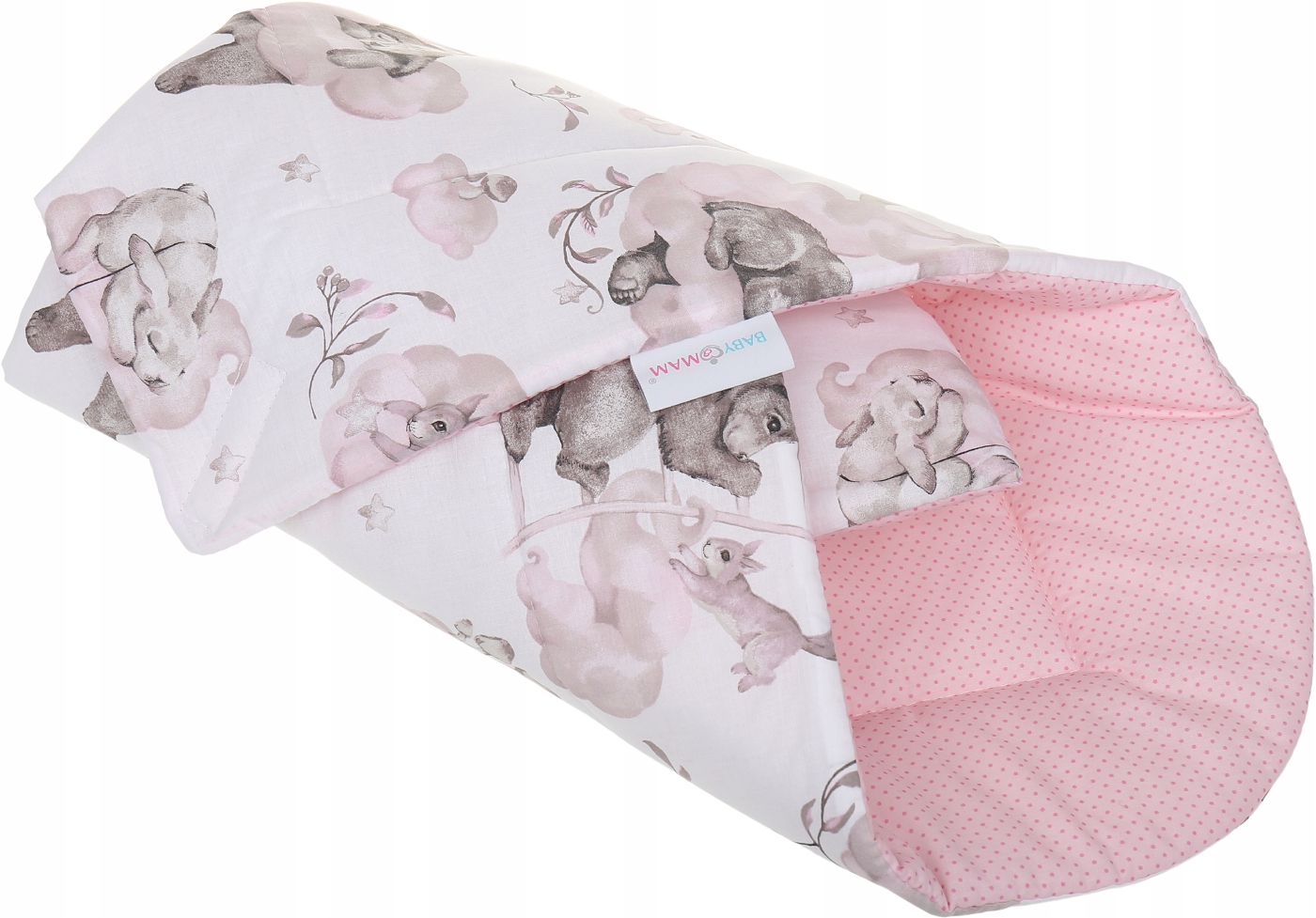 ROŻEK NIEMOWLĘCY BECIK OTULACZ DWUSTRONNY BAWEŁNA BABYMAM Marka Babymam