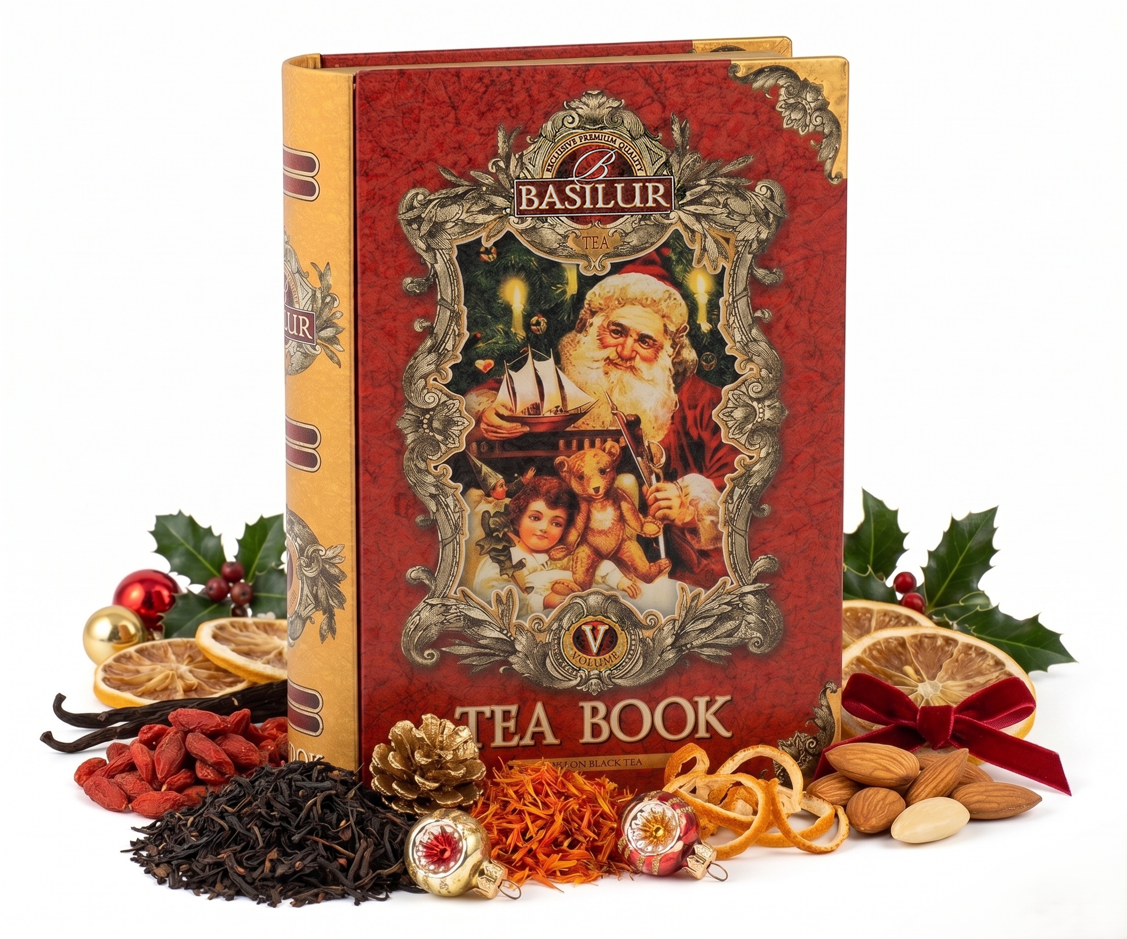 Basilur Tea Book Vol. V čaj s Goji Kniha Dárek 100 g