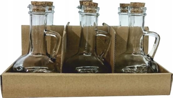 butelka szklana na ocet oliwę 150ml. z korkiem — 7