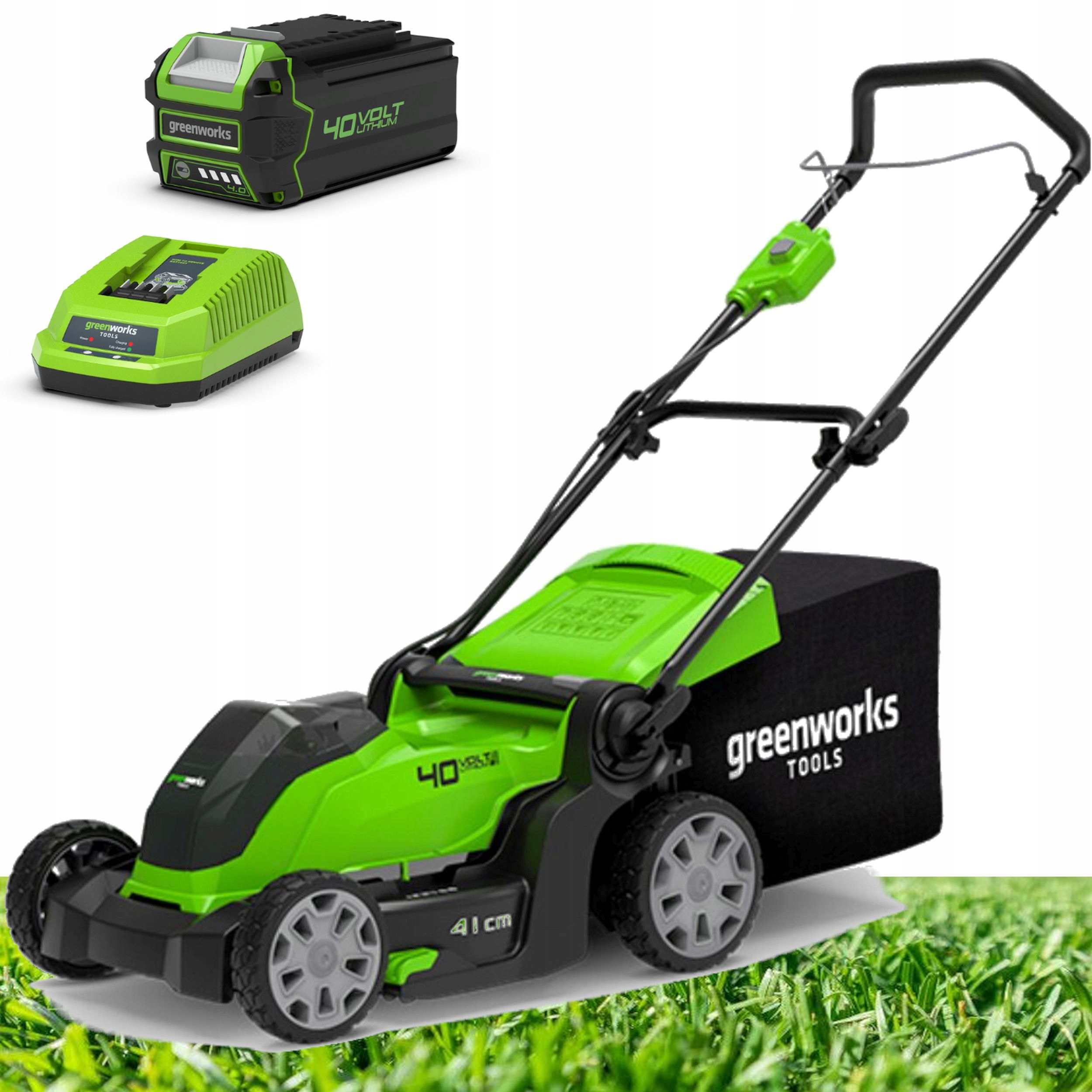 

Greenworks 40V Kosiarka akumulatorowa 41cm zestaw