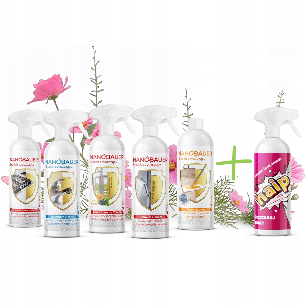 Wiosenne Sprzątanie- Płyny do łazienki szyb podłóg piekarnika Haip