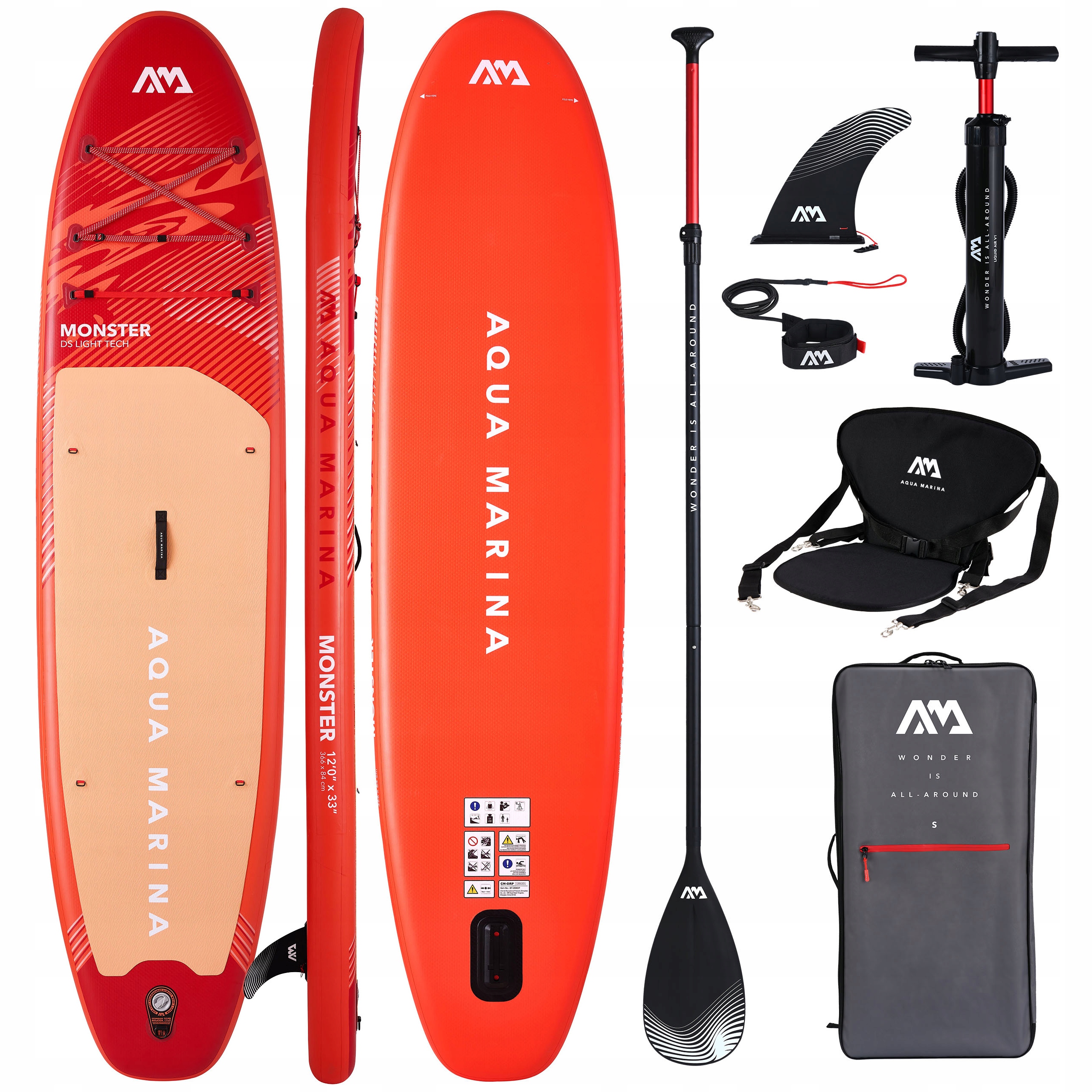 Deska Sup Pompowana Aqua Marina Monster 12'0" 2026 Siedzisko Kajakowe