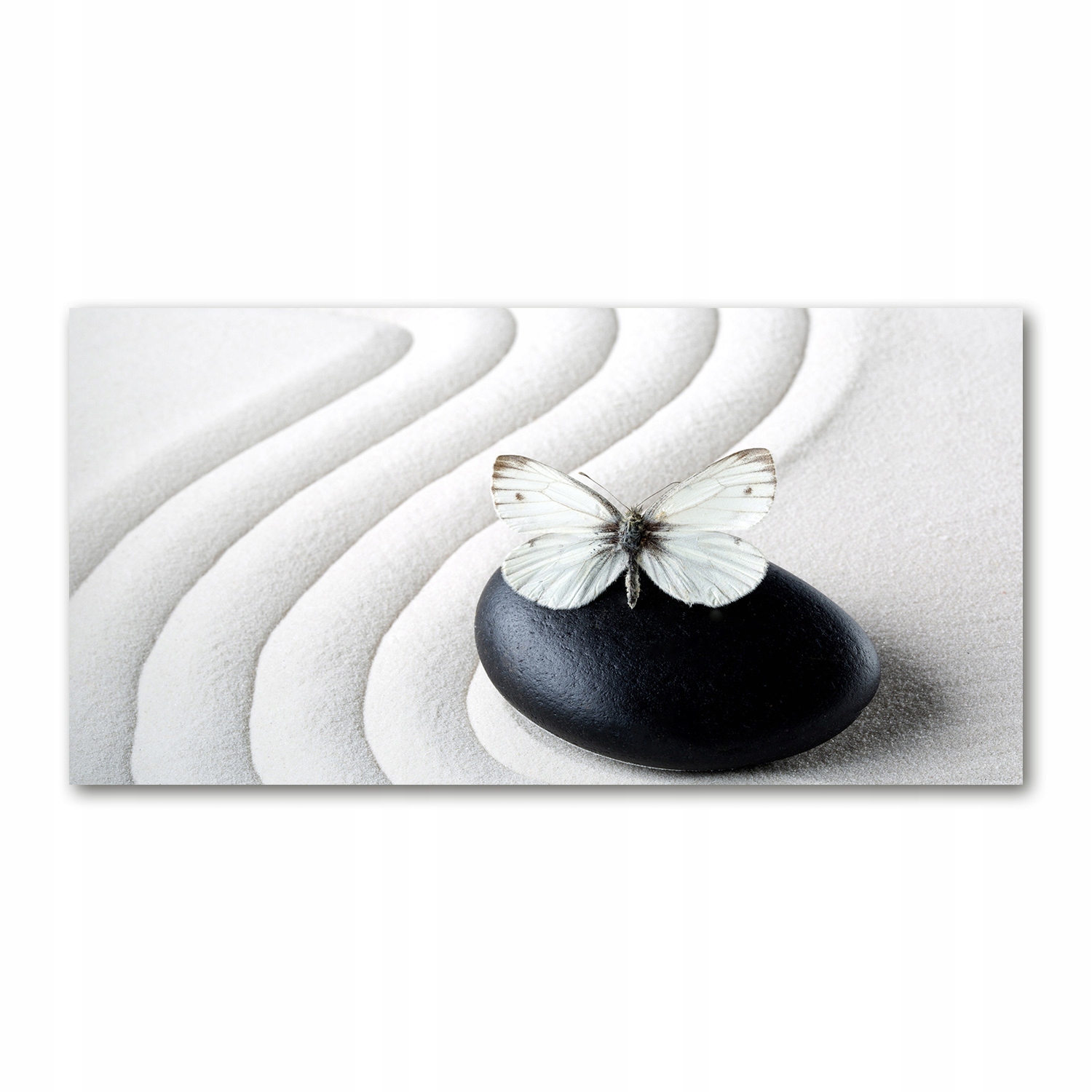 

Foto obraz akrylowy Kamień zen i motyl 140x70 cm