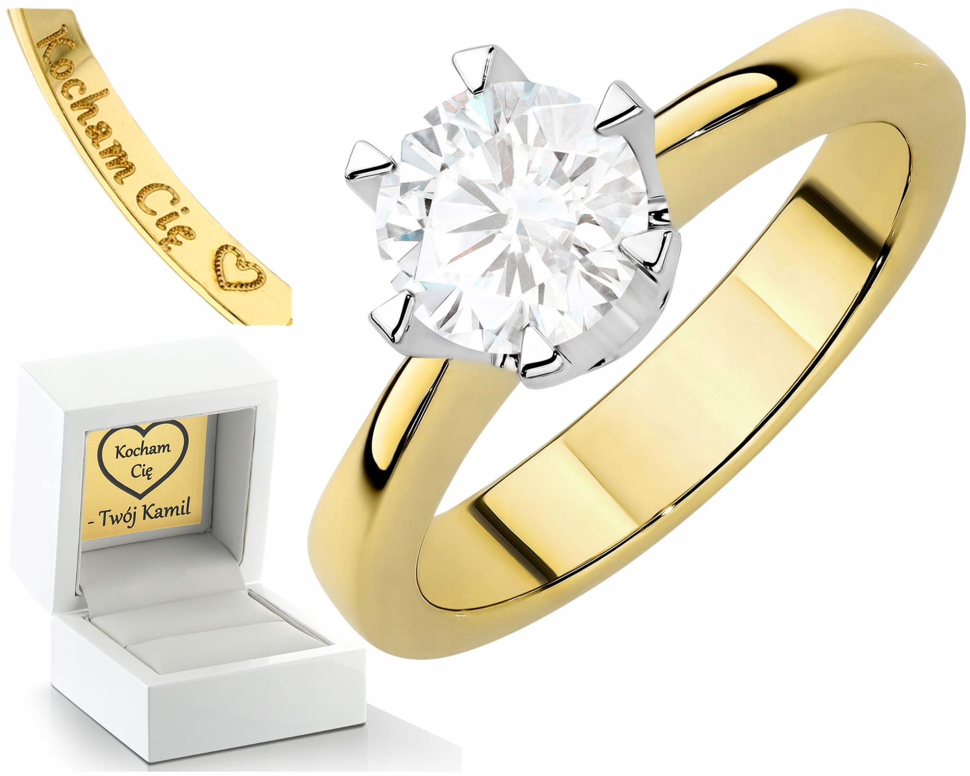 Nekompromisní Šperky Prstýnek S Laboratorním Diamantem 1,00 Ct