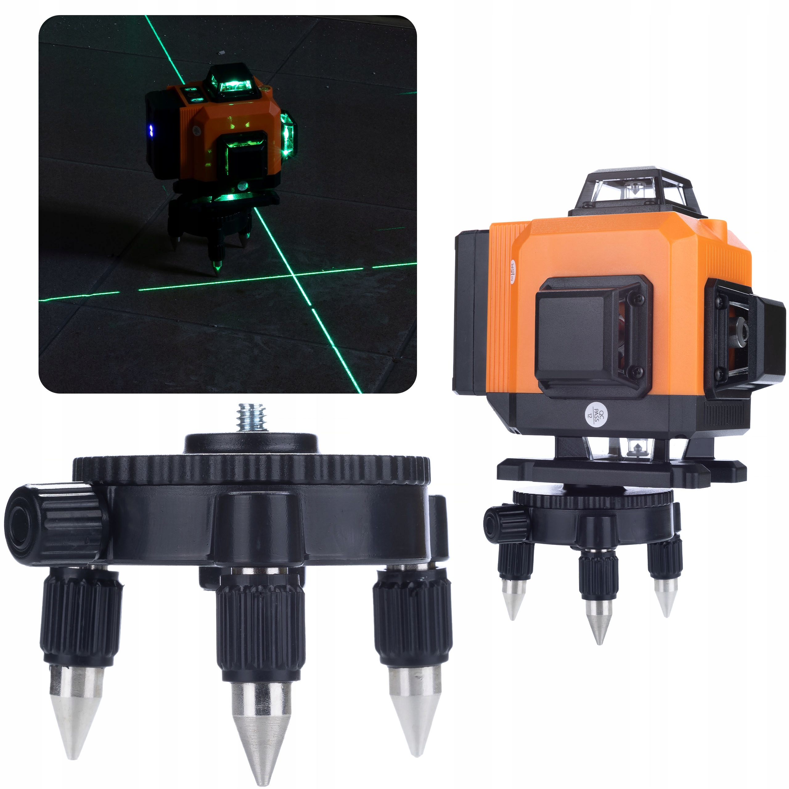 ZESTAW ROSFIX ANIMAL PRO LASER KRZYŻOWY POZIOMICA 360 16L 2AKU WALIZKA Model Orange Tiger ROT16L