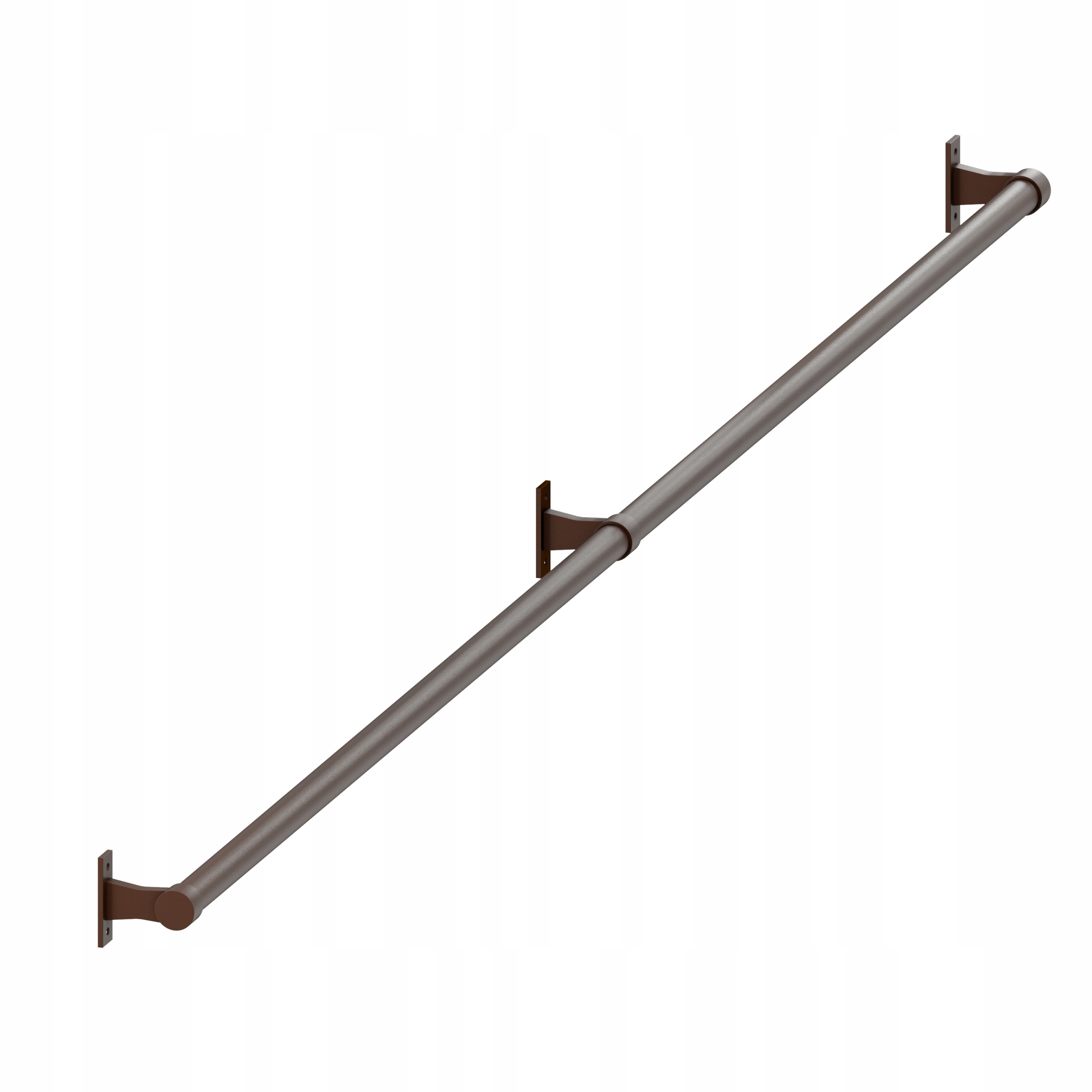 Zábradlí Na Schody Zábradlí Schodišťové Hnědé Úchytky Ø 32 mm Elen 250 cm