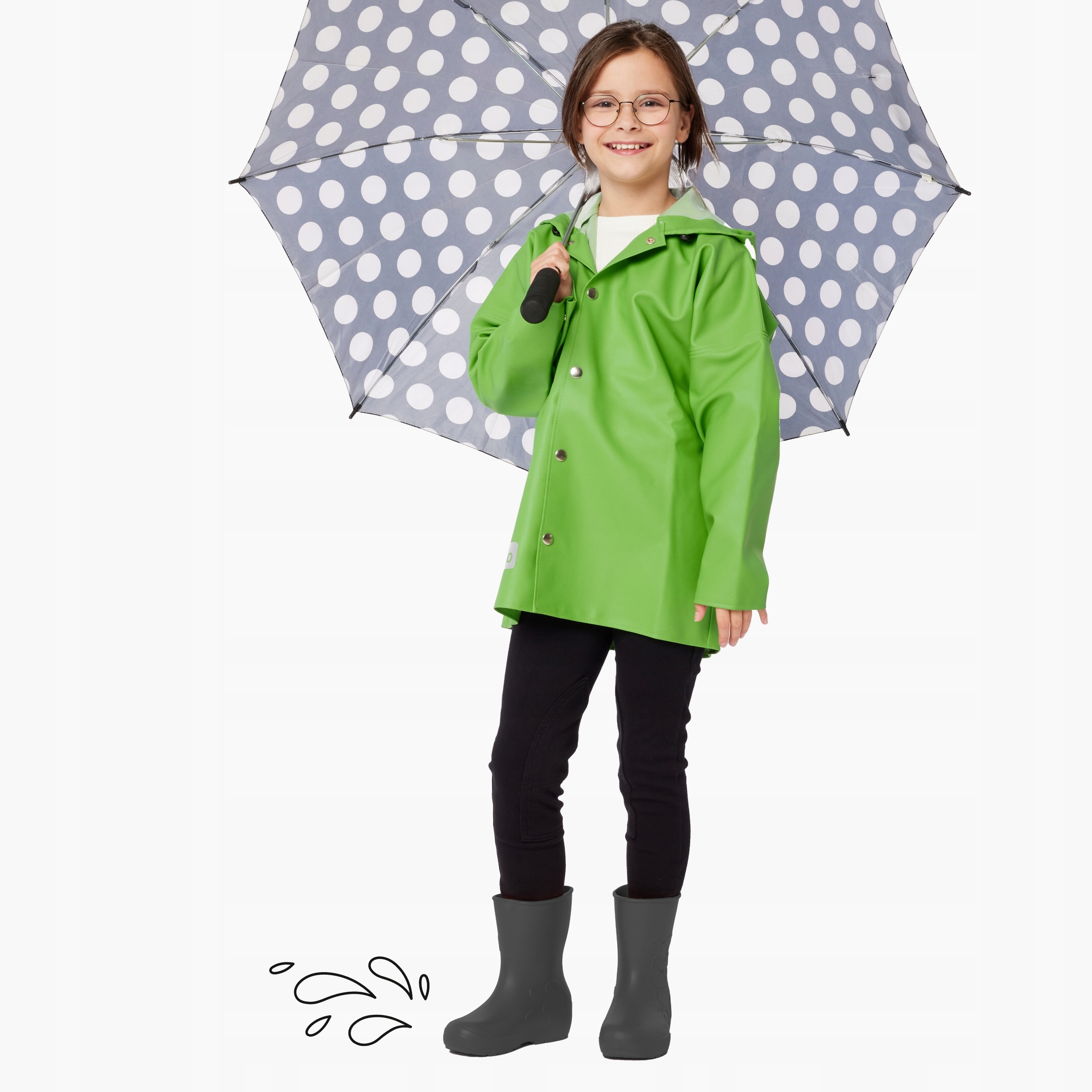 Kalosze dziecięce z motywem Pandy gumowce z wkładem Czarny 32-33 Marka Ladeheid