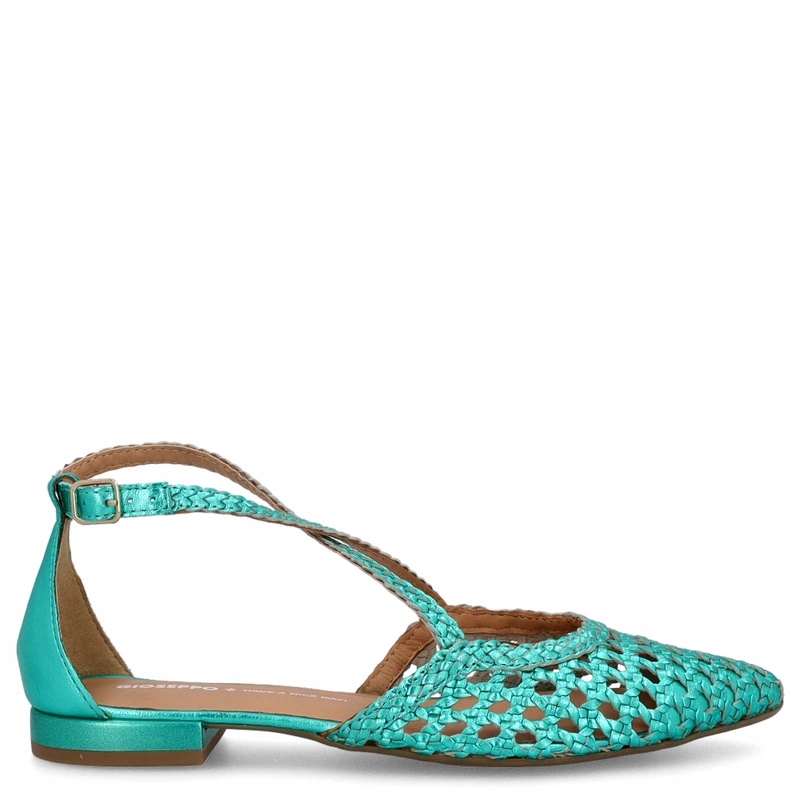 Ažurové baleríny s proužky Gioseppo 71180 Zlaté 36