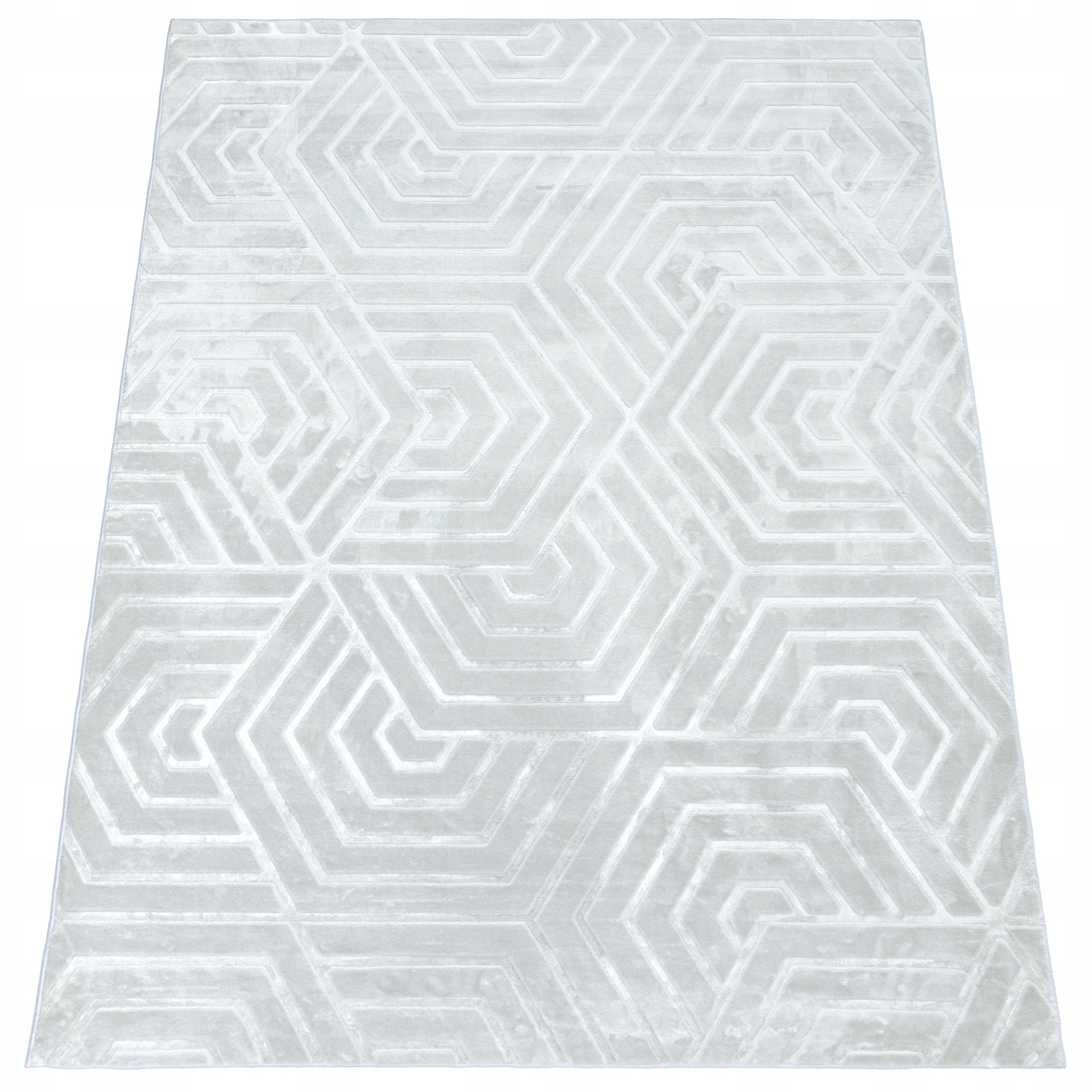 Koberec do obývačky Glamour 120x170 cm Mäkký, moderný, šedý, módny, lesklý