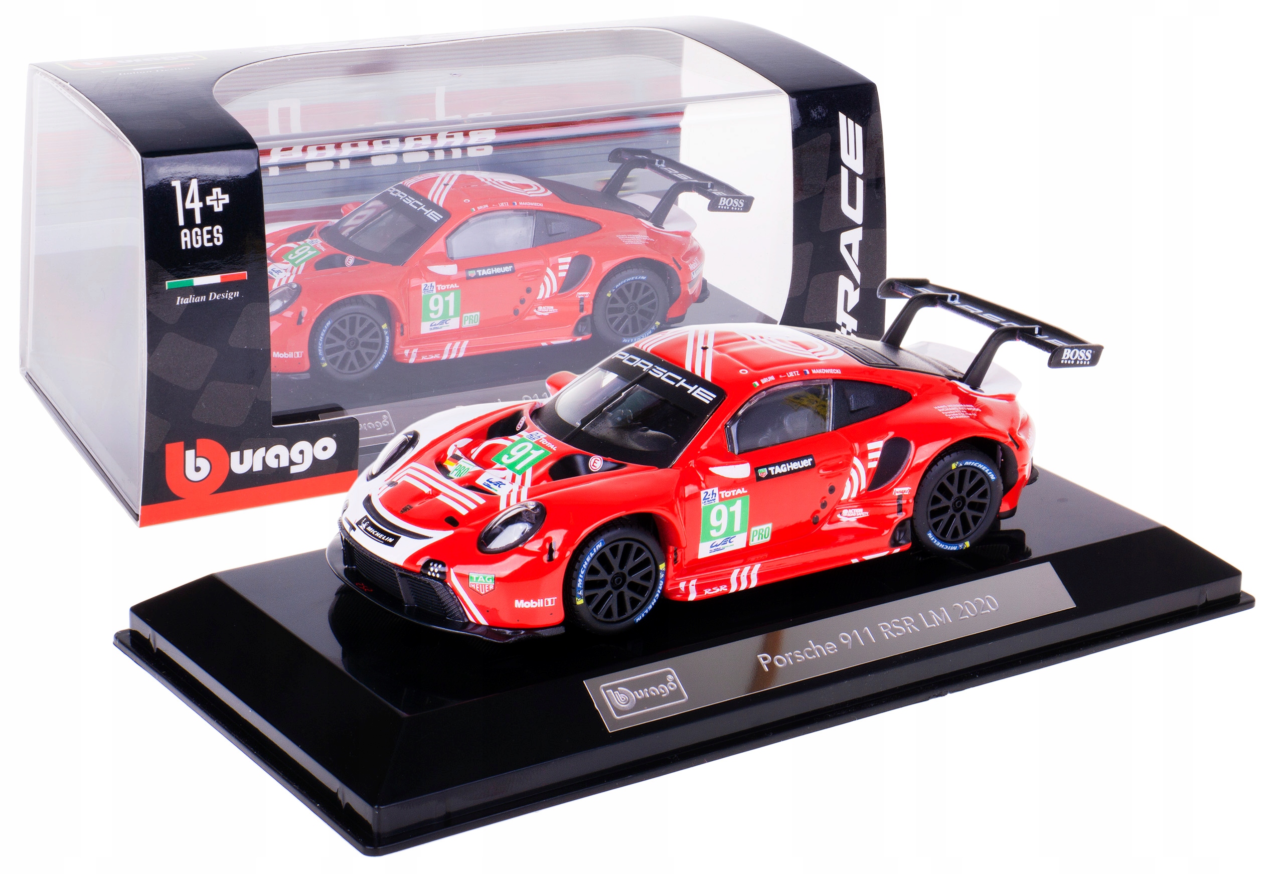 Porsche 911 Rsr LeMans 2020 Bburago 1:43 Box #91