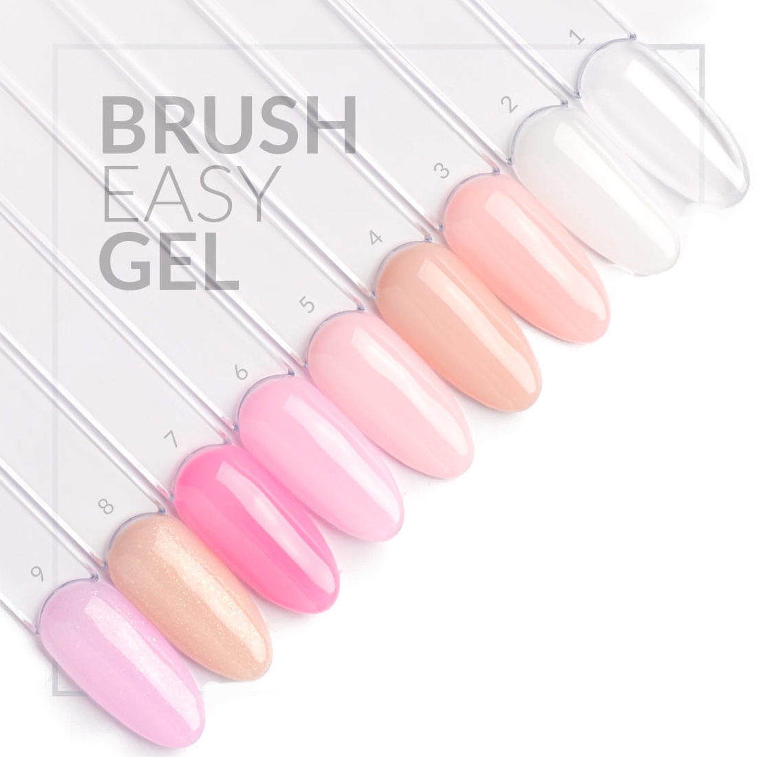 Set Claresa Gel V Lahvičce celá kolekce Brush Easy Gel 9 ks