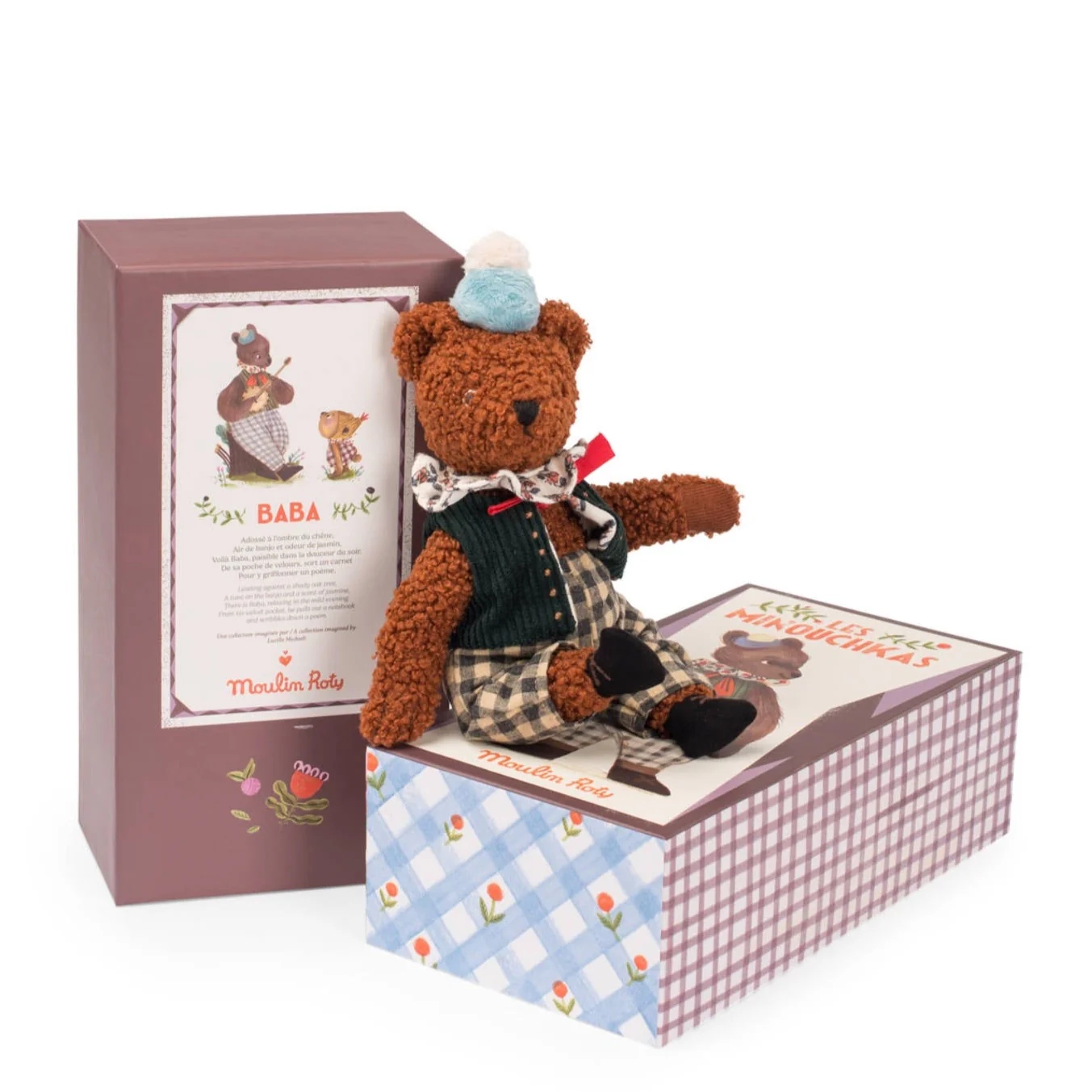 Moulin Roty: Les Minouchkas Miś Baba w ozdobnym pudełku Wiek +12 M.
