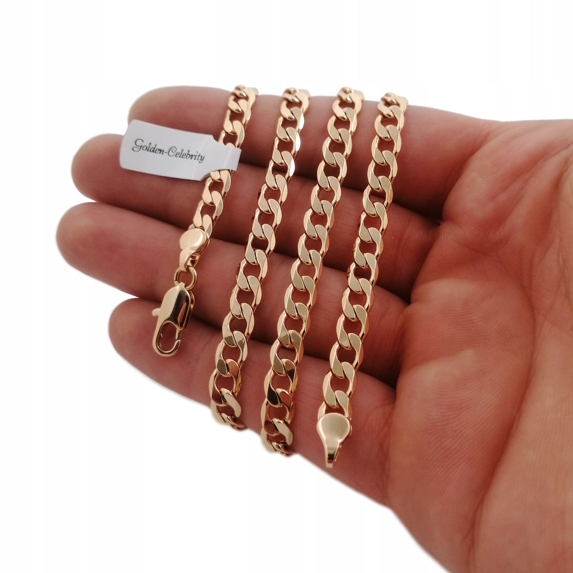 

Łańcuszek Złoty Pancerka Pełna 6MM Dedykacja 18K