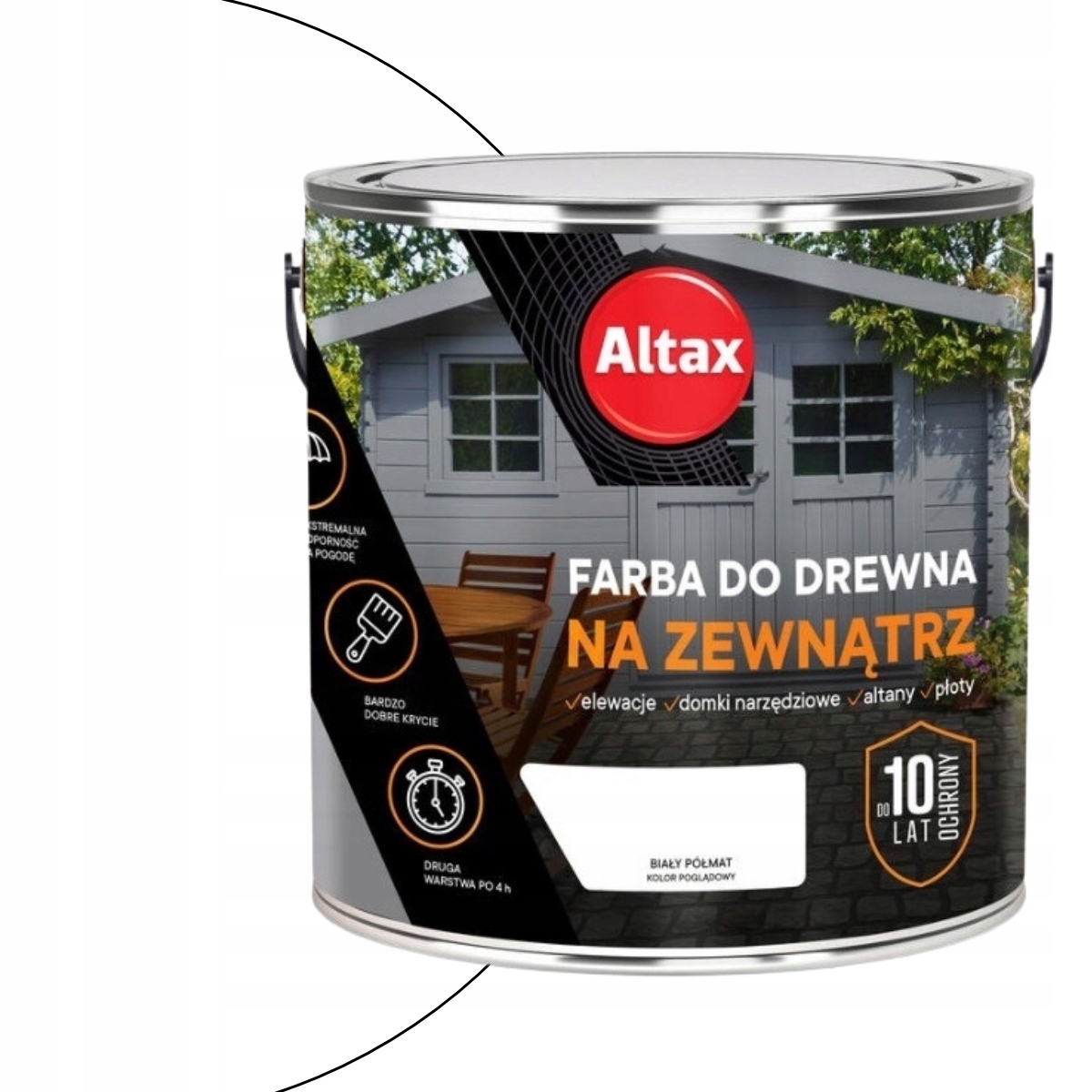 Altax Barva na dřevo Renovační 2,5L Bílá Polomatná