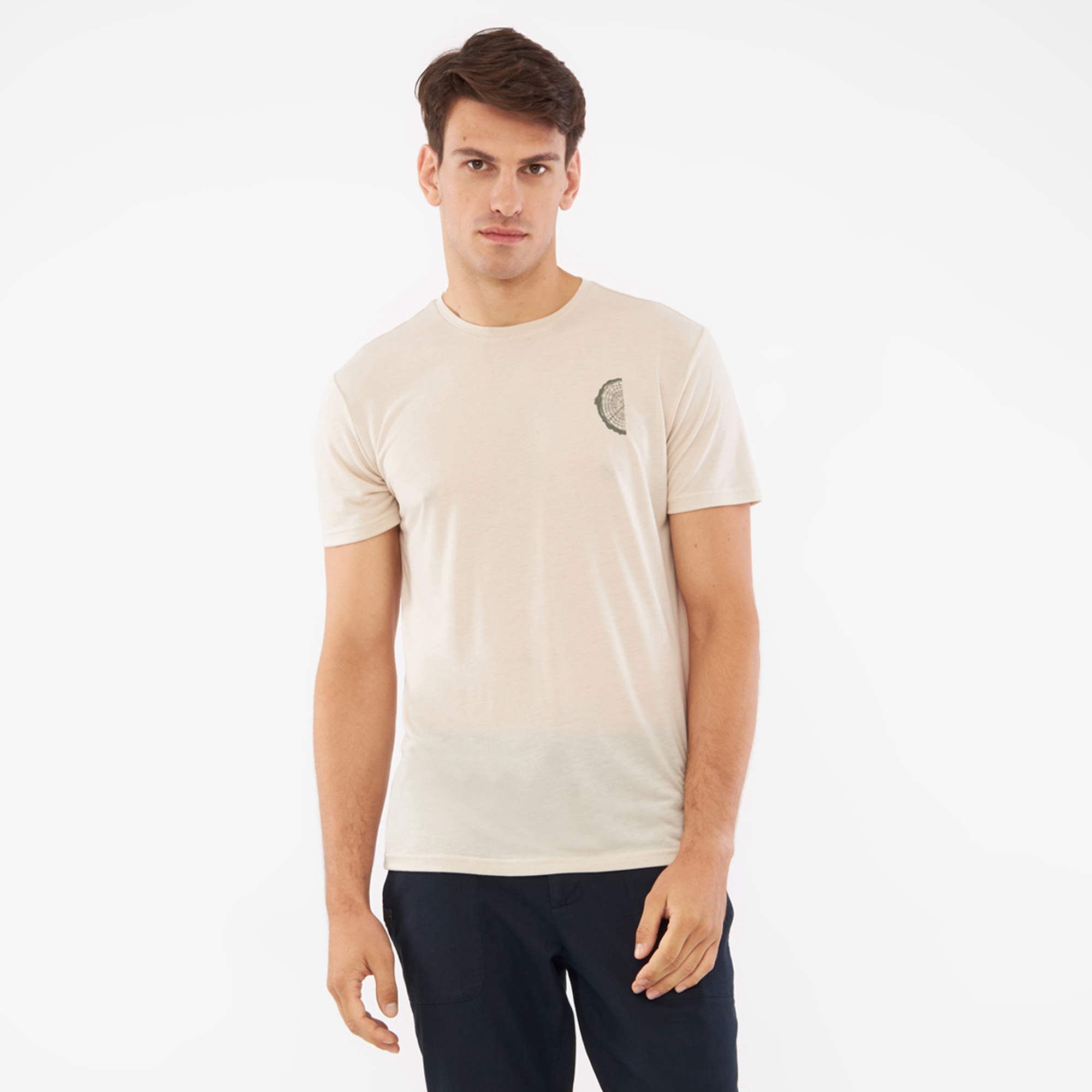 Koszulka T-shirt męski Viking Rune Man beżowy rozmiar M