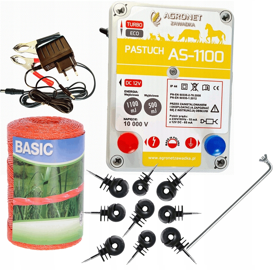 

Pastuch Elektryczny Kompletny Zestaw Psy Konie