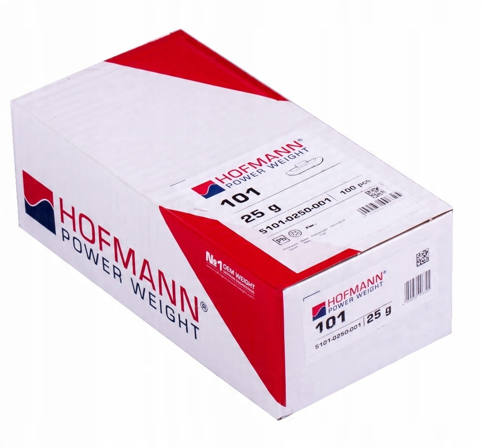 

Ciężarki nabijane 25g do felg stalowych Pb Hofmann