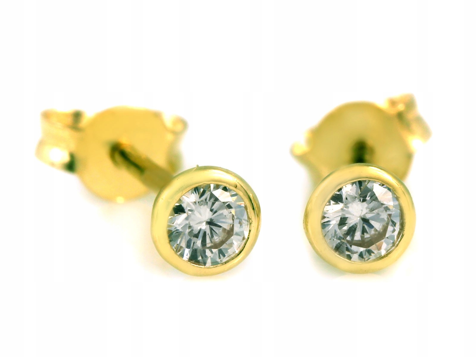 Dámské zlaté Náušnice 585 zirkon 14k zlato značkové