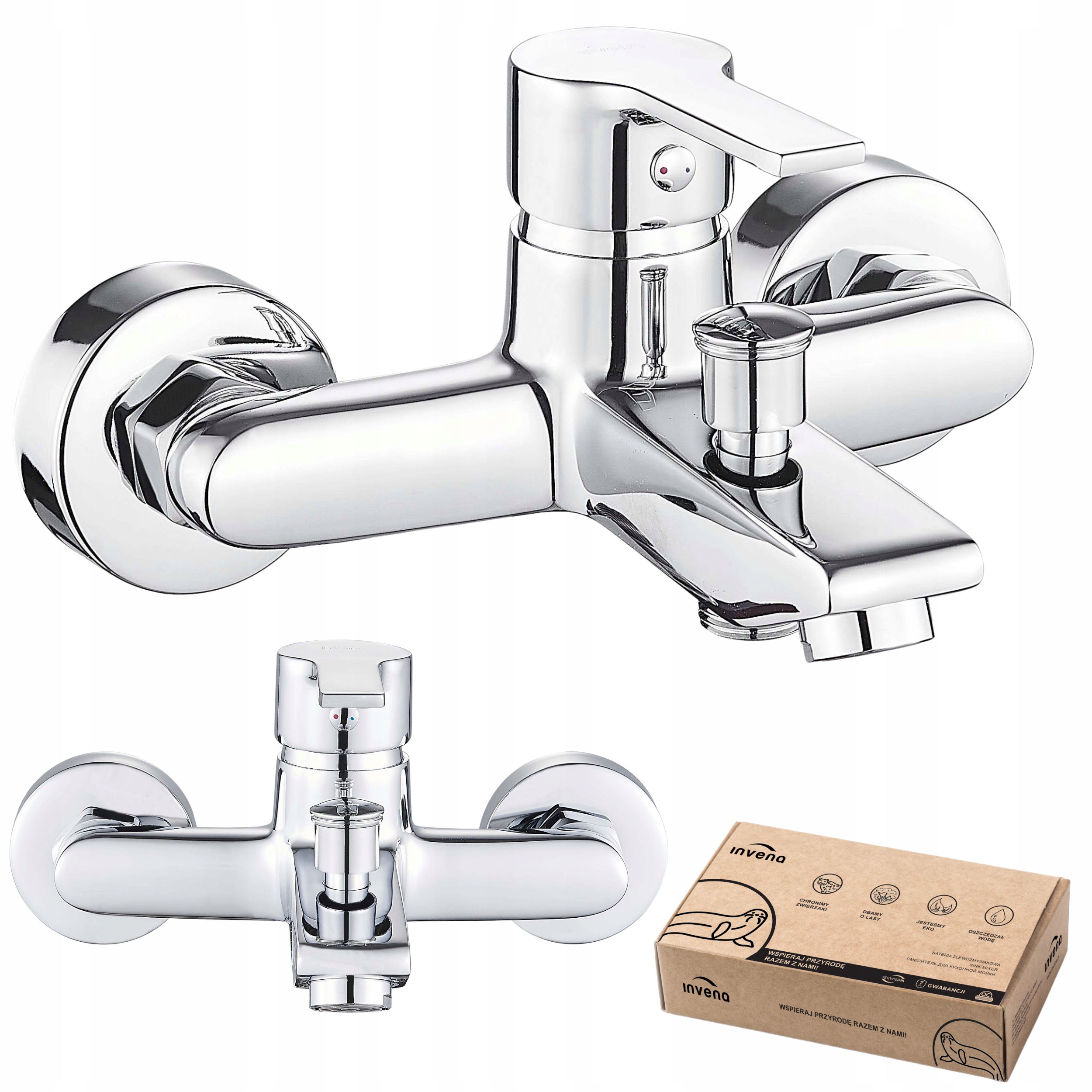 Vanová Nástěnná Páková Baterie Na Omítku Bralos Chromovaná