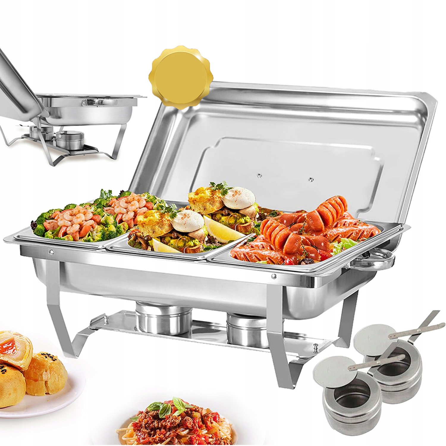 Ohřívač Gn 1/3 Pro Gastronomické Pokrmy 9 L Nerezová Ocel