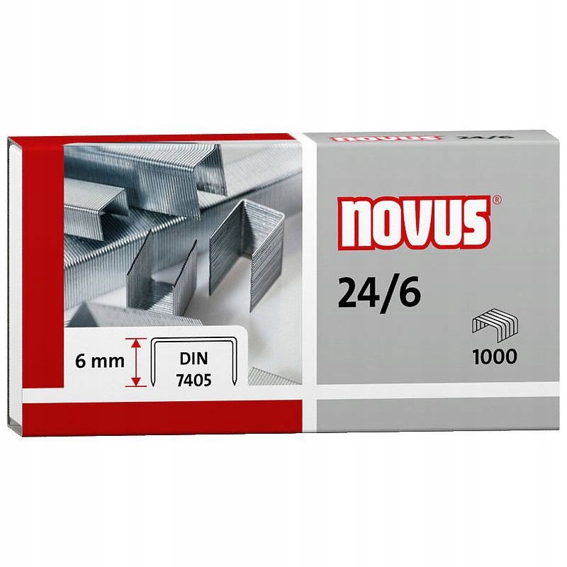 

Zszywki Novus 24/6 Zszywają Do 30 Kartek 1000SZT.