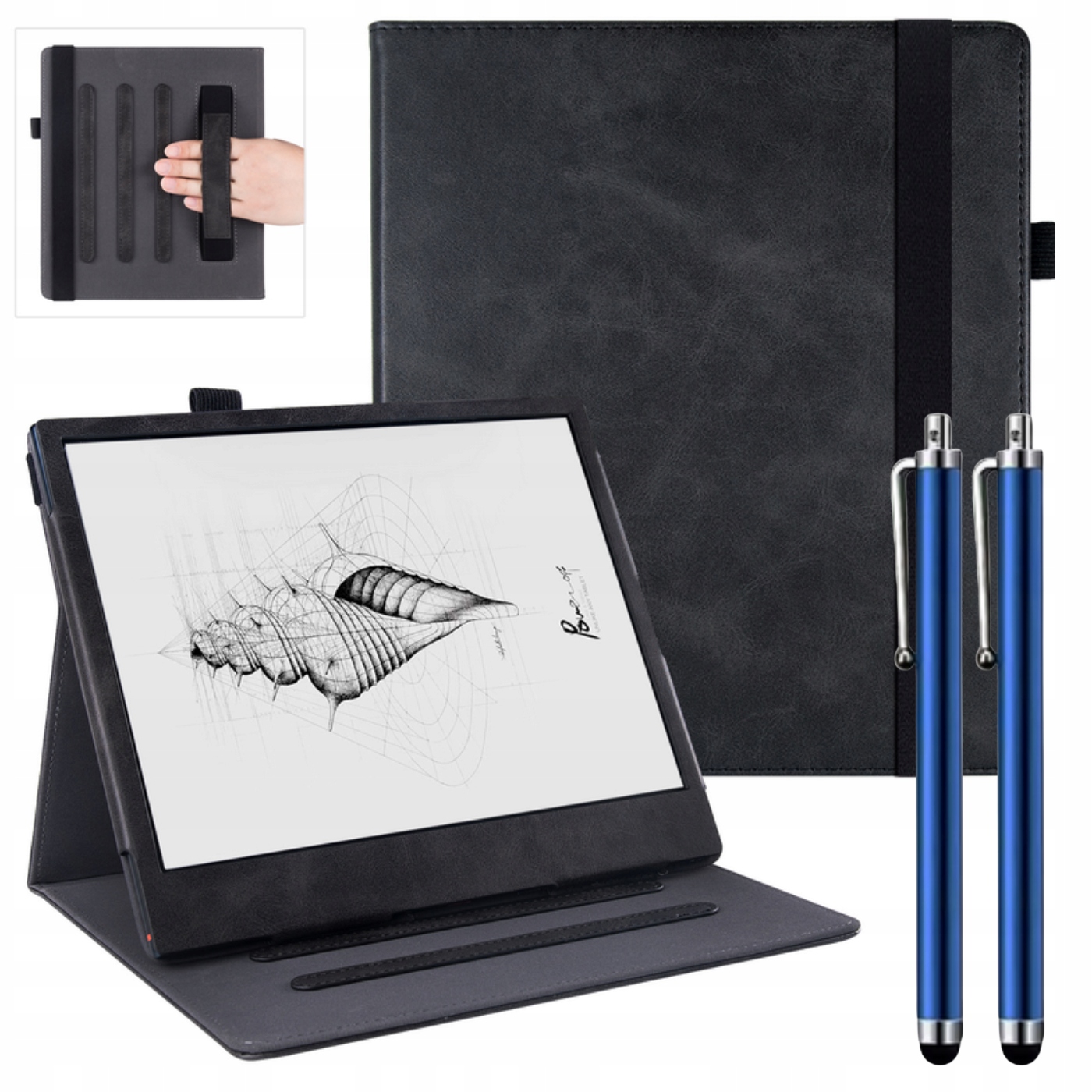 Etui skórzane case futerał do Onyx Boox Note Air 3/ 3C 4 10,3" 2xrysik