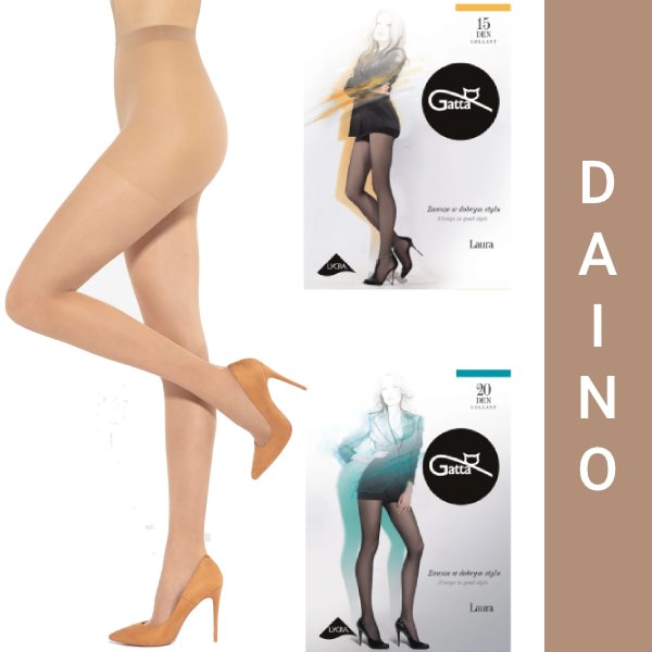 

Gatta Laura gładkie półmatowe rajstopy 15/20 Den
