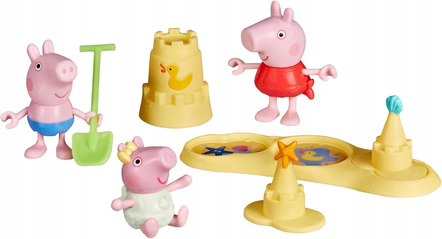 Świnka Peppa Na Plaży 8 Elementów, 3 Figurki, Stroje Kąpielowe