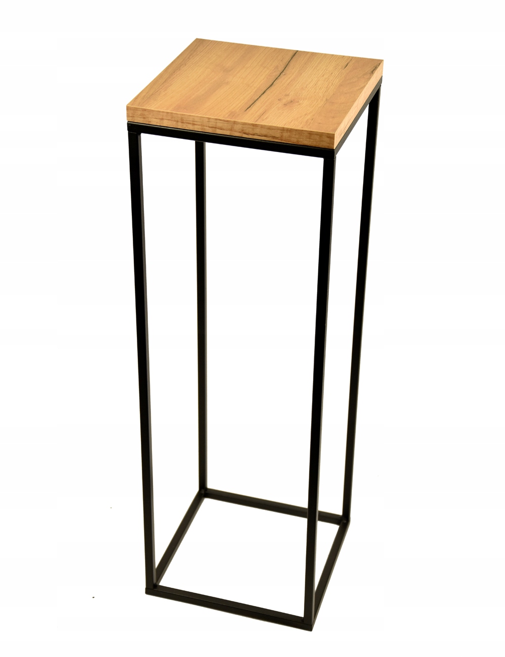 

Kwietnik metalowy stojący loft 70 cm czarny mat