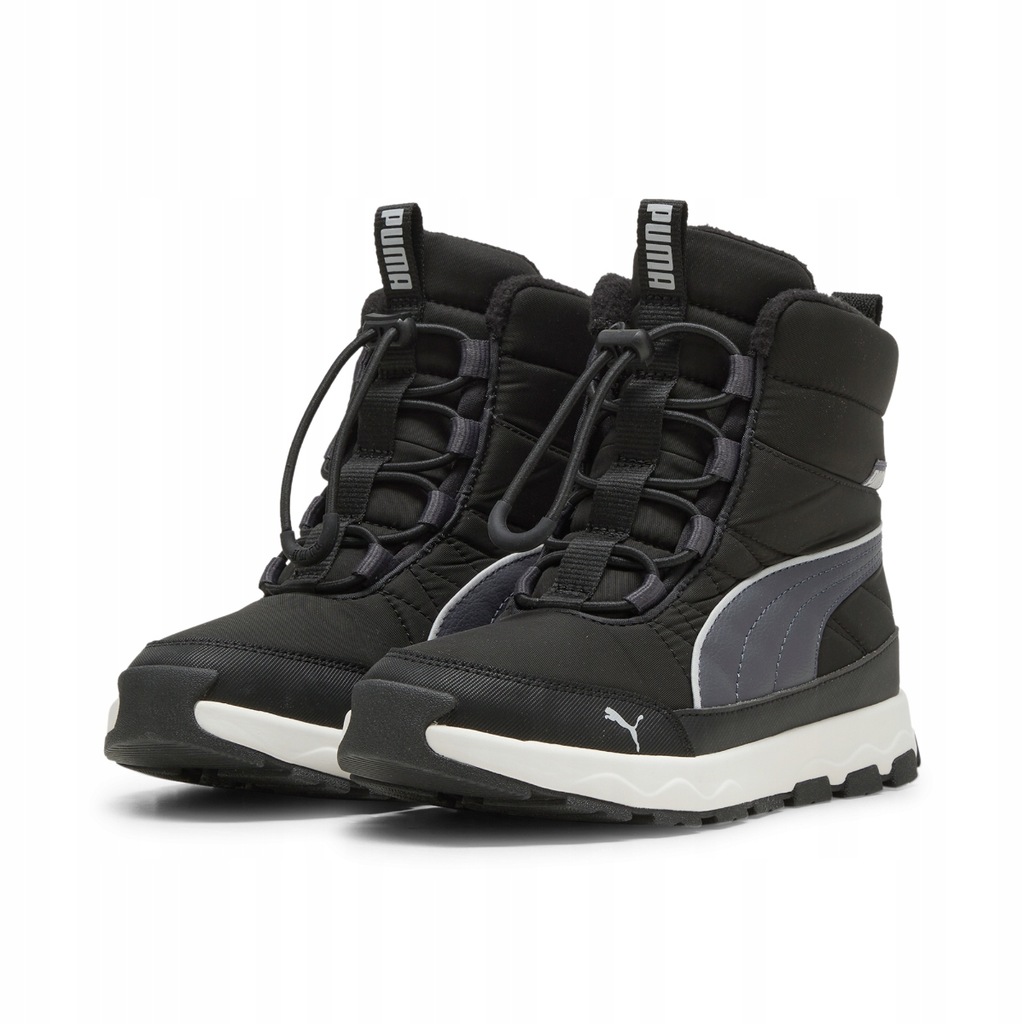Buty chłopięce zimowe śniegowce Puma Evolve Boot 39264401 ciepłe czarne 39