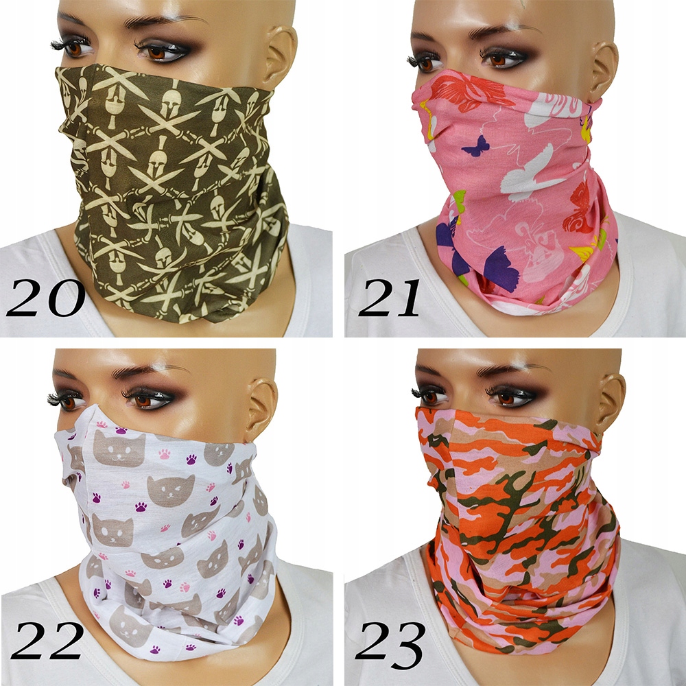 Maseczka Komin Maska na Twarz BUFFA 12 w 1 Materiał dominujący bawełna