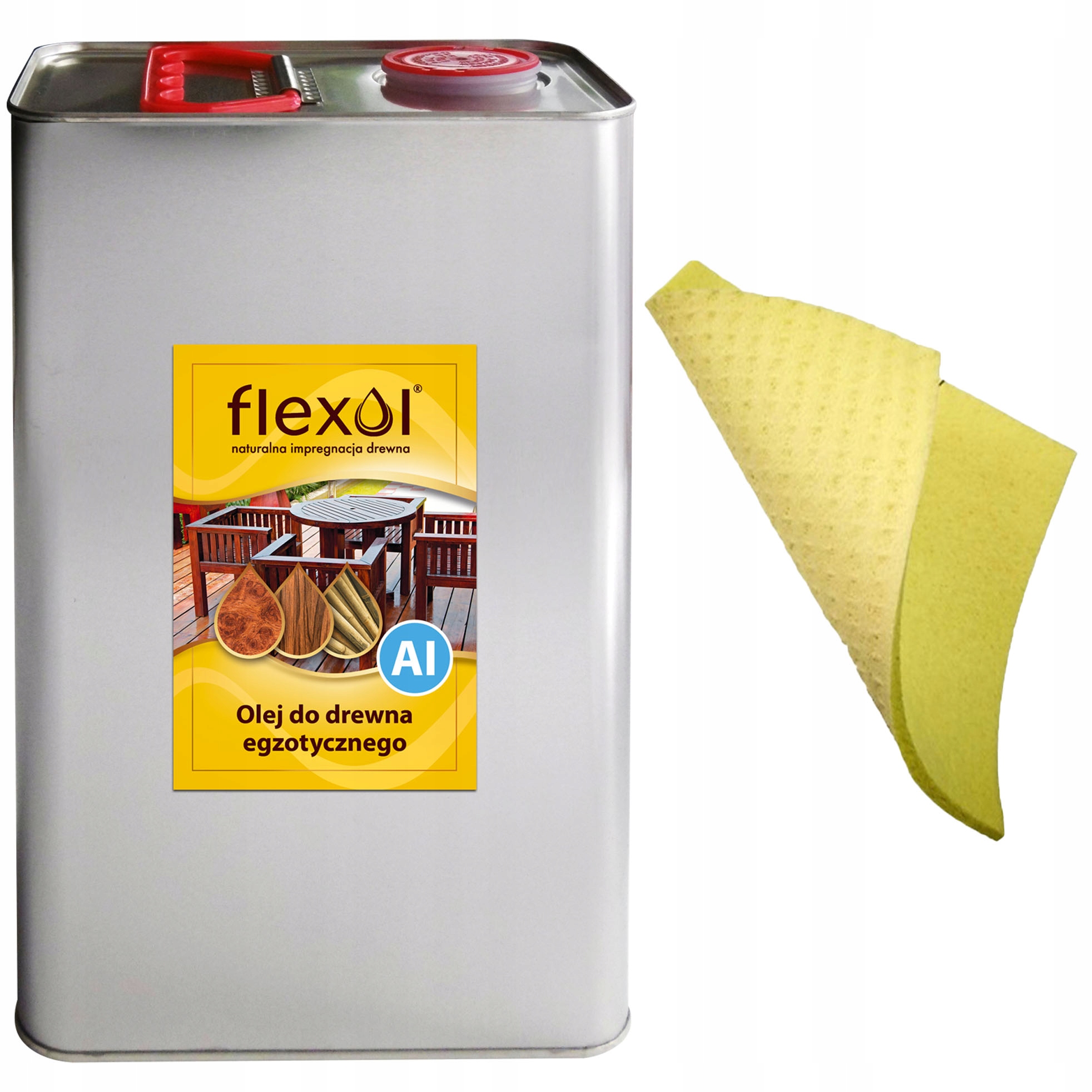 Olej na exotické teakové dřevo 5L Utěrka