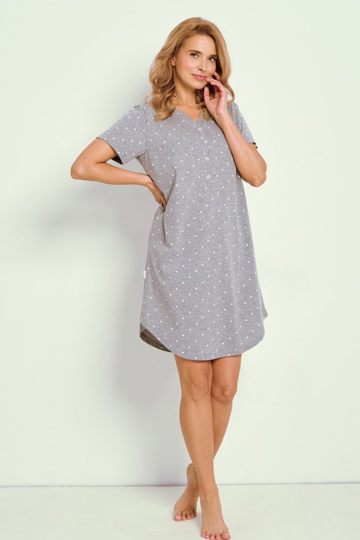 Taro košile noční 100% Bavlna puntíky krátký rukáv velikost M Meg 3326