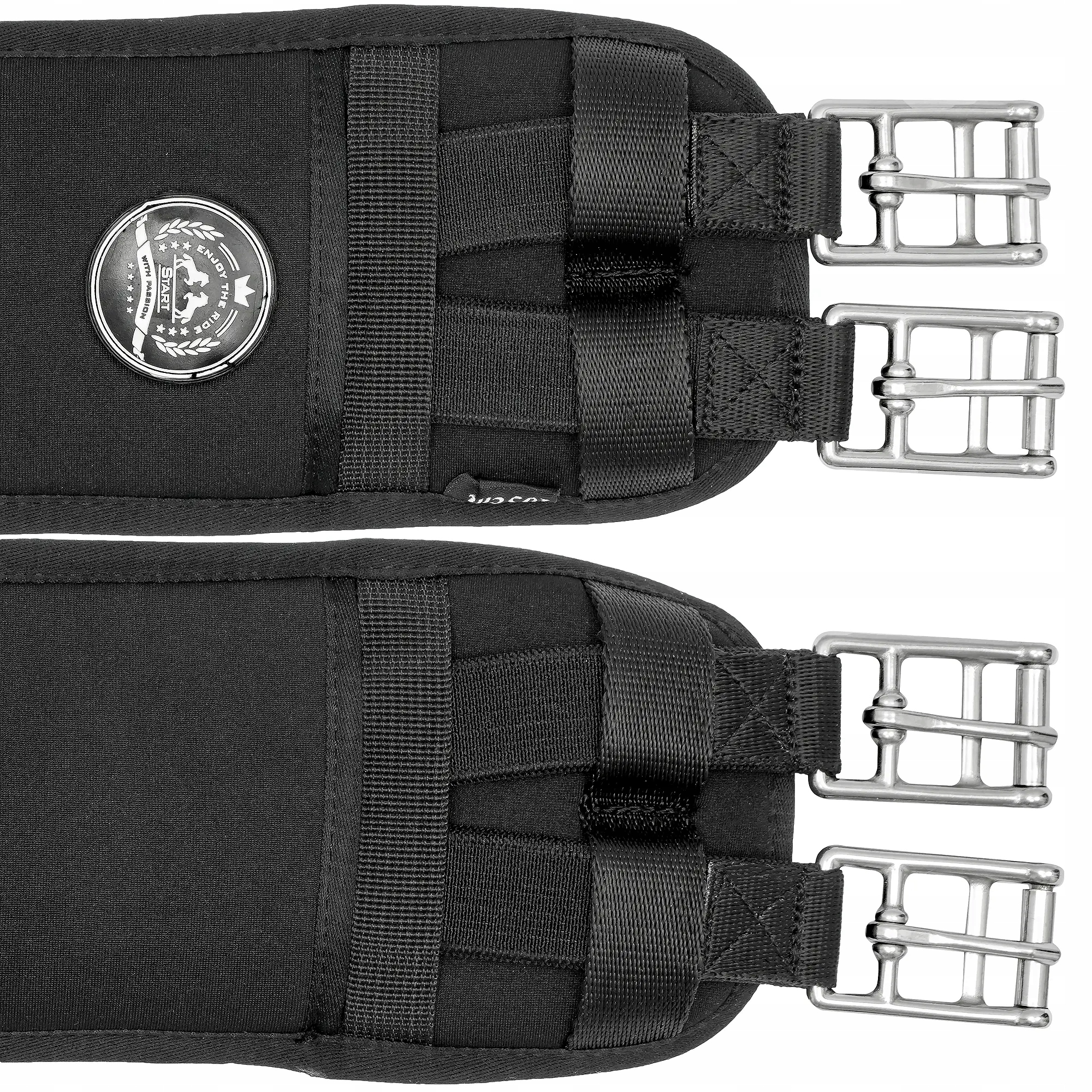 Popręg do jazdy konnej wszechstronny START MemoryFoam czarny 145cm Model MemoryFoam