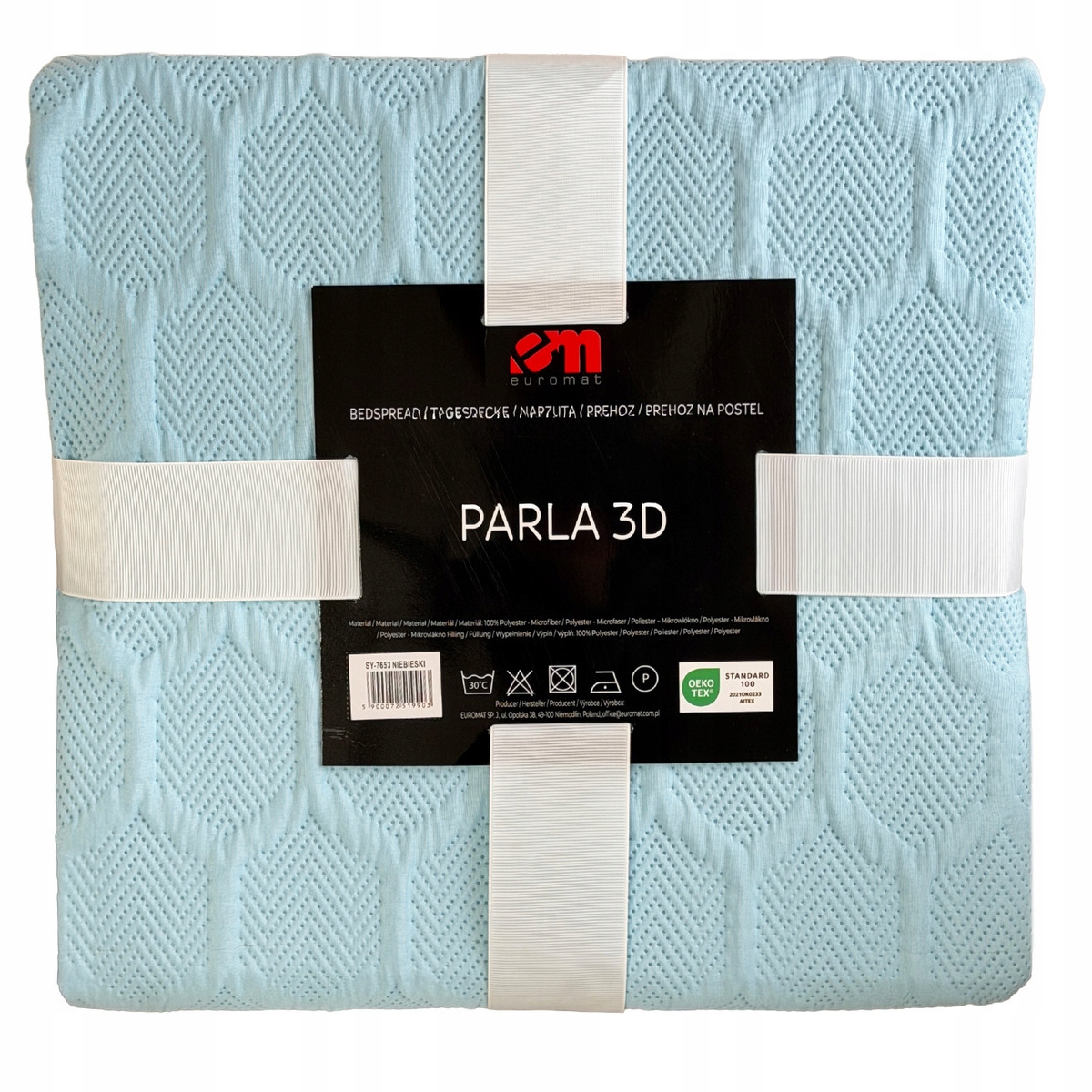 Elegantní Přehoz Na Postel 220X240 Parla 3D Modrý